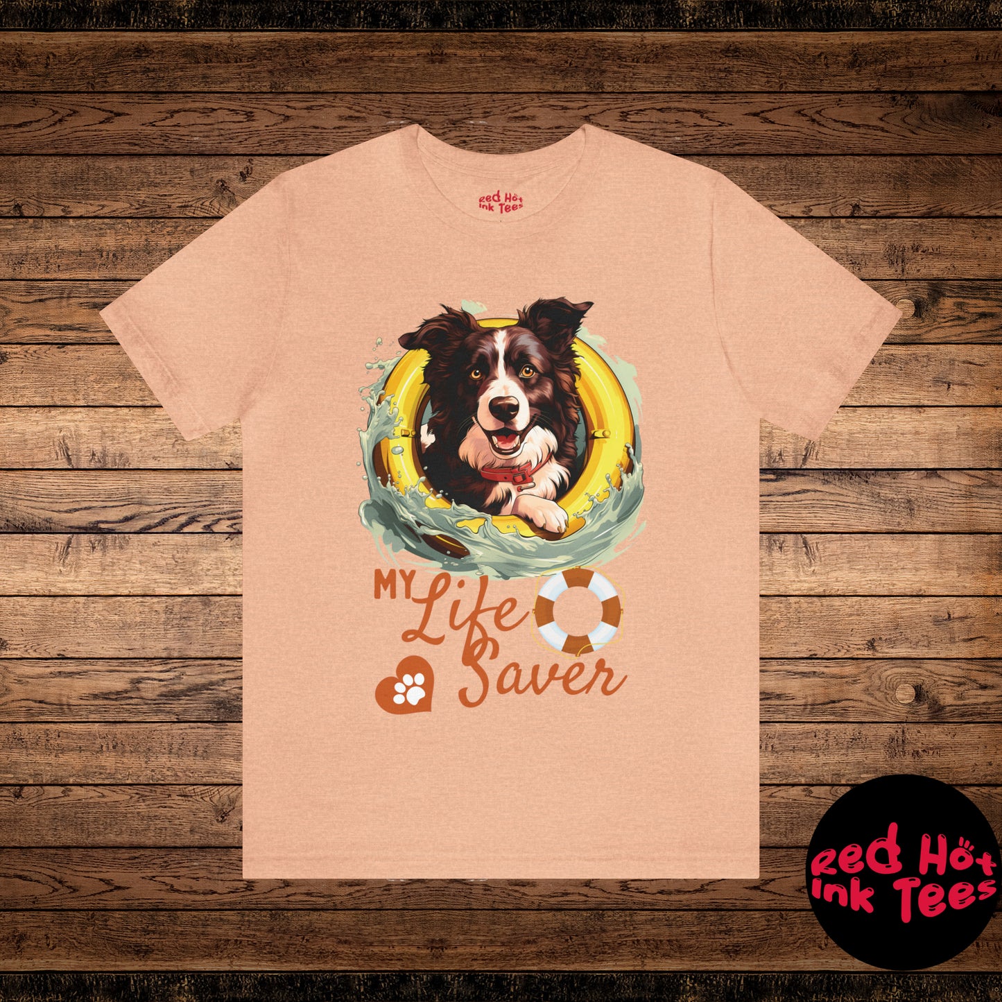 My Life Saver Border Collie Dog Tee