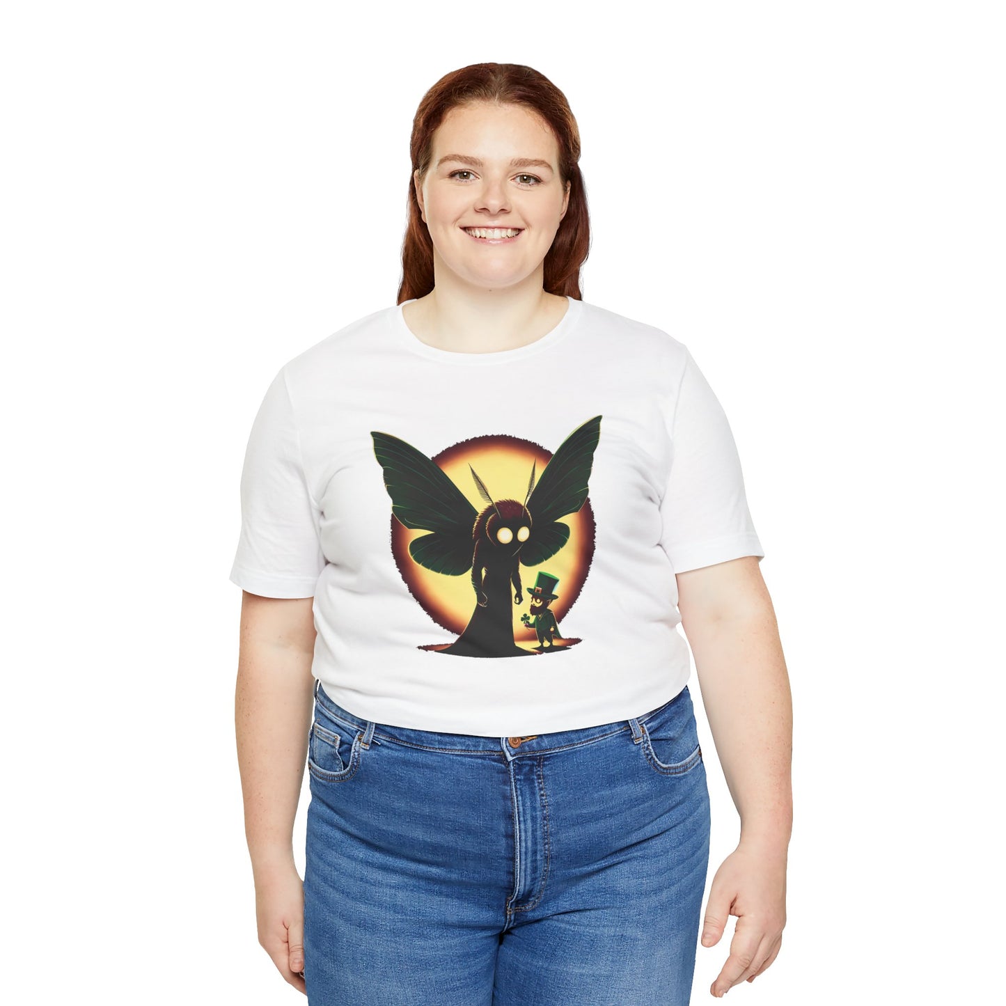 Mothman Meets a Leprechaun Tee