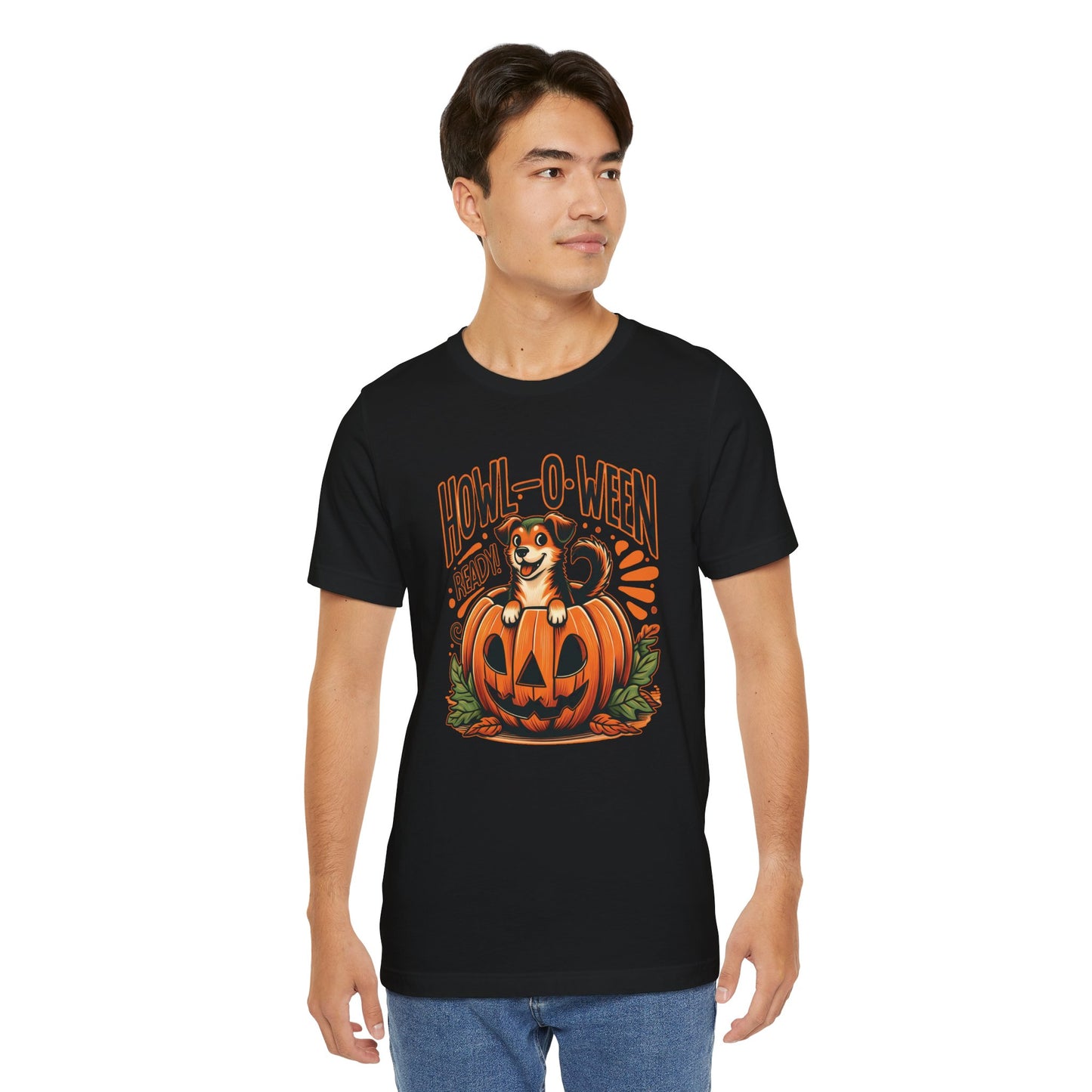 🐶🎃 "Howl-O-Ween Ready" Cute Halloween Dog and Pumpkin T-Shirt 🎃🐾