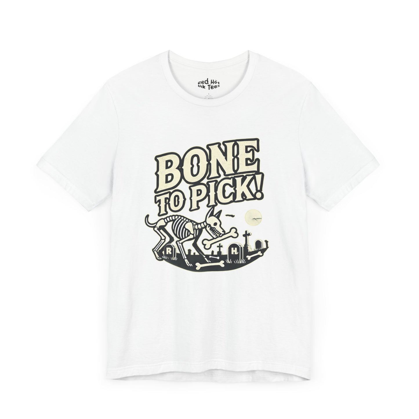 💀🐾 "Bone to Pick" Spooky Skeleton Dog Halloween T-Shirt 🎃🐶