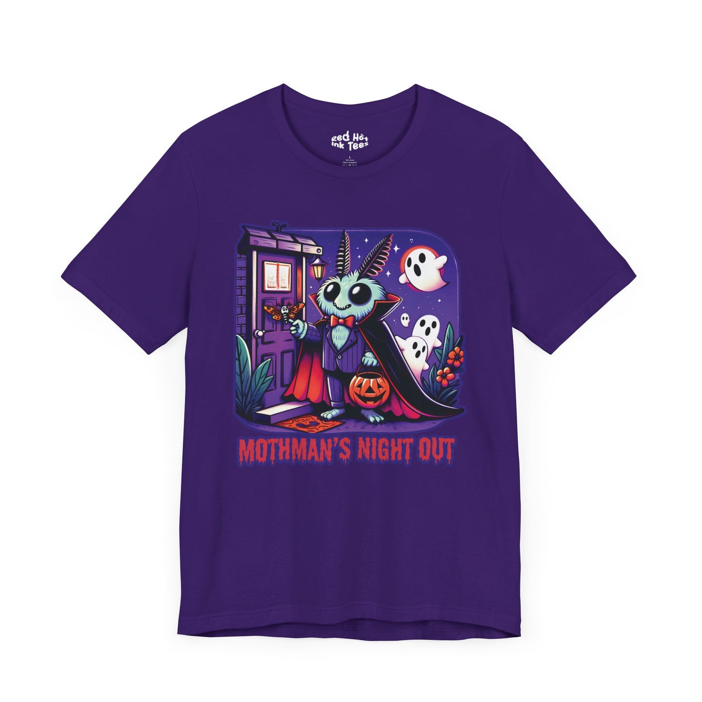 🦋🎃 "Mothman's Night Out" Cute Halloween T-Shirt 👻🦇