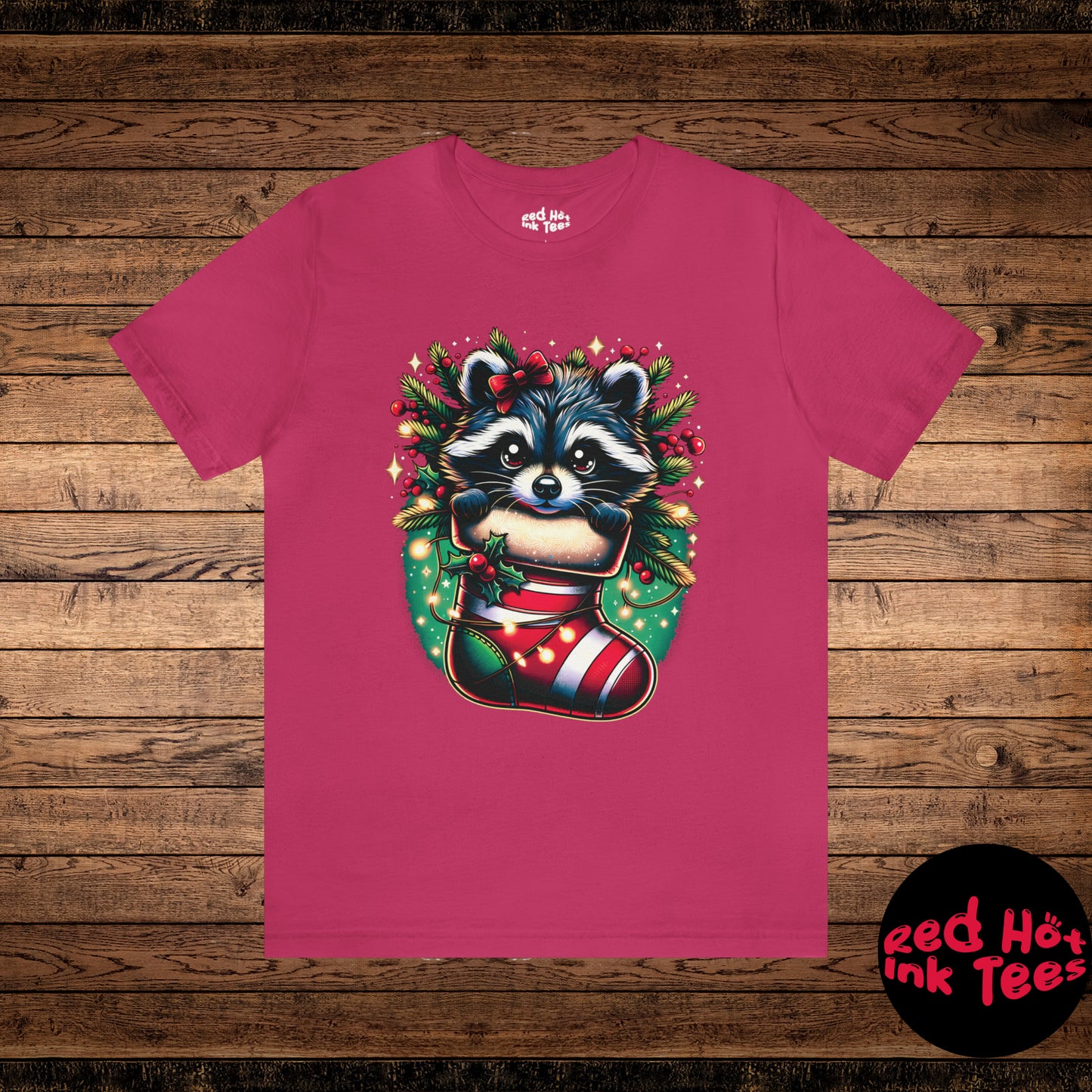 🦝 "Raccoon Stocking Tee" 🎄