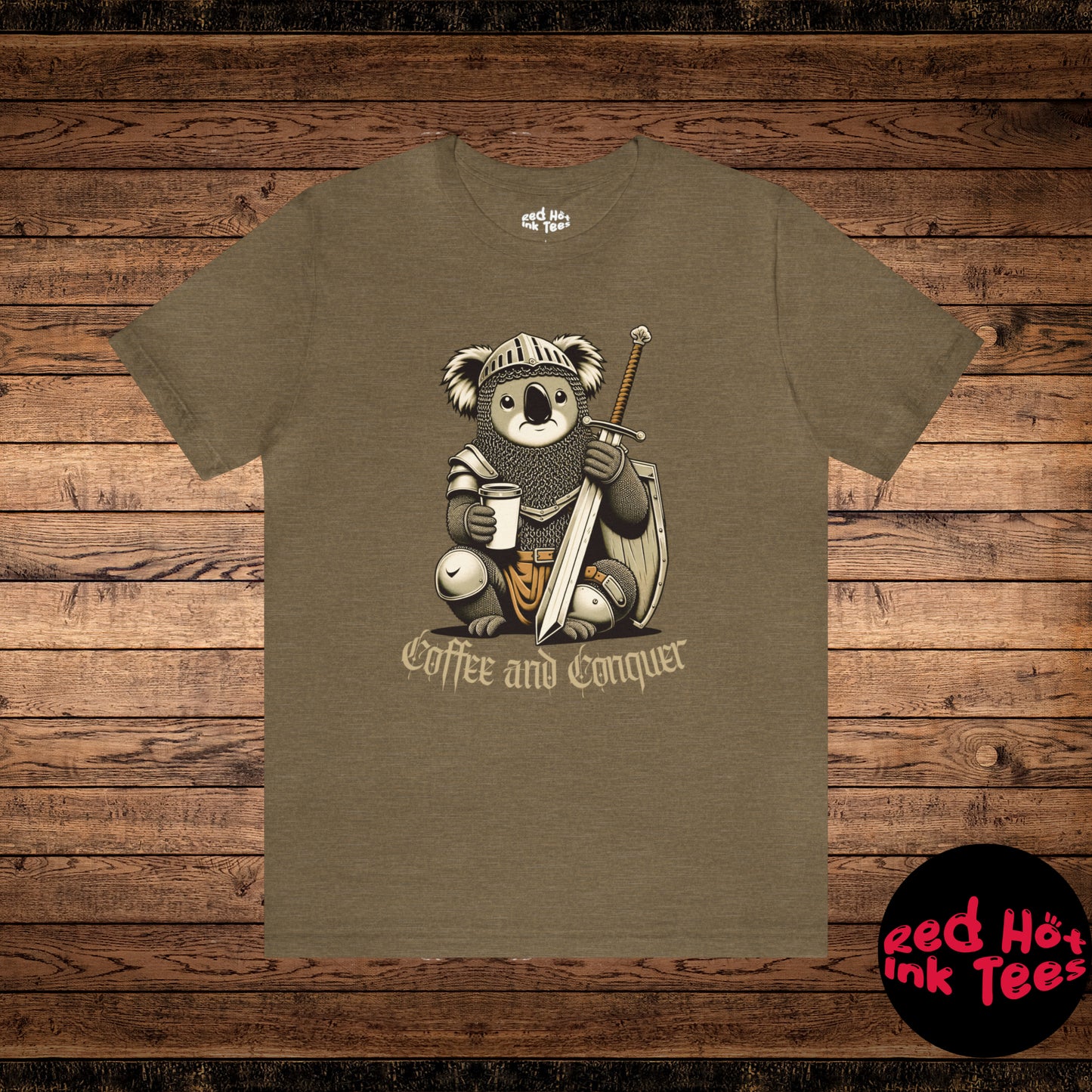 🐨 Coffee and Conquer Koala Tee 🐨