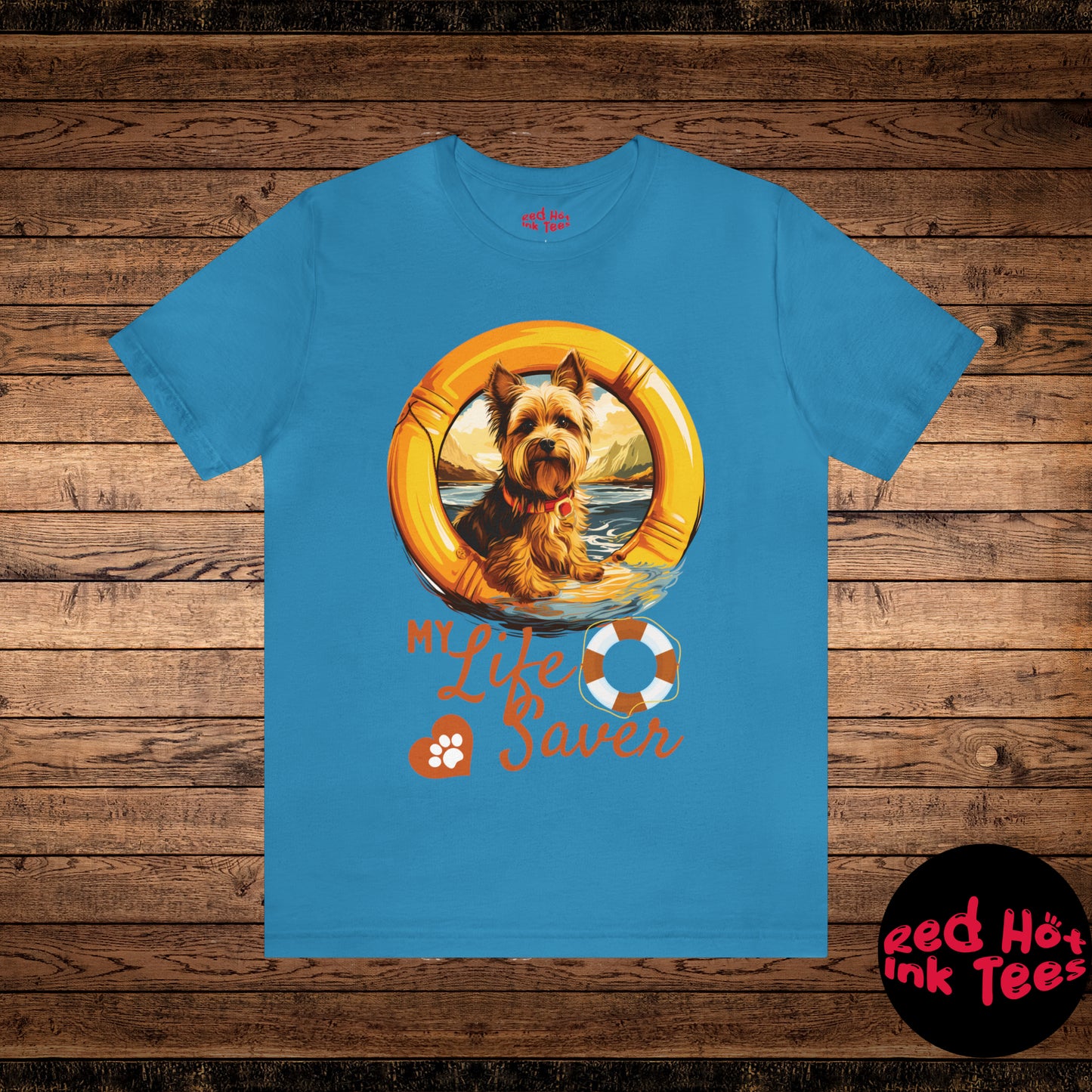 My Life Saver Yorkshire Terrier Dog Tee