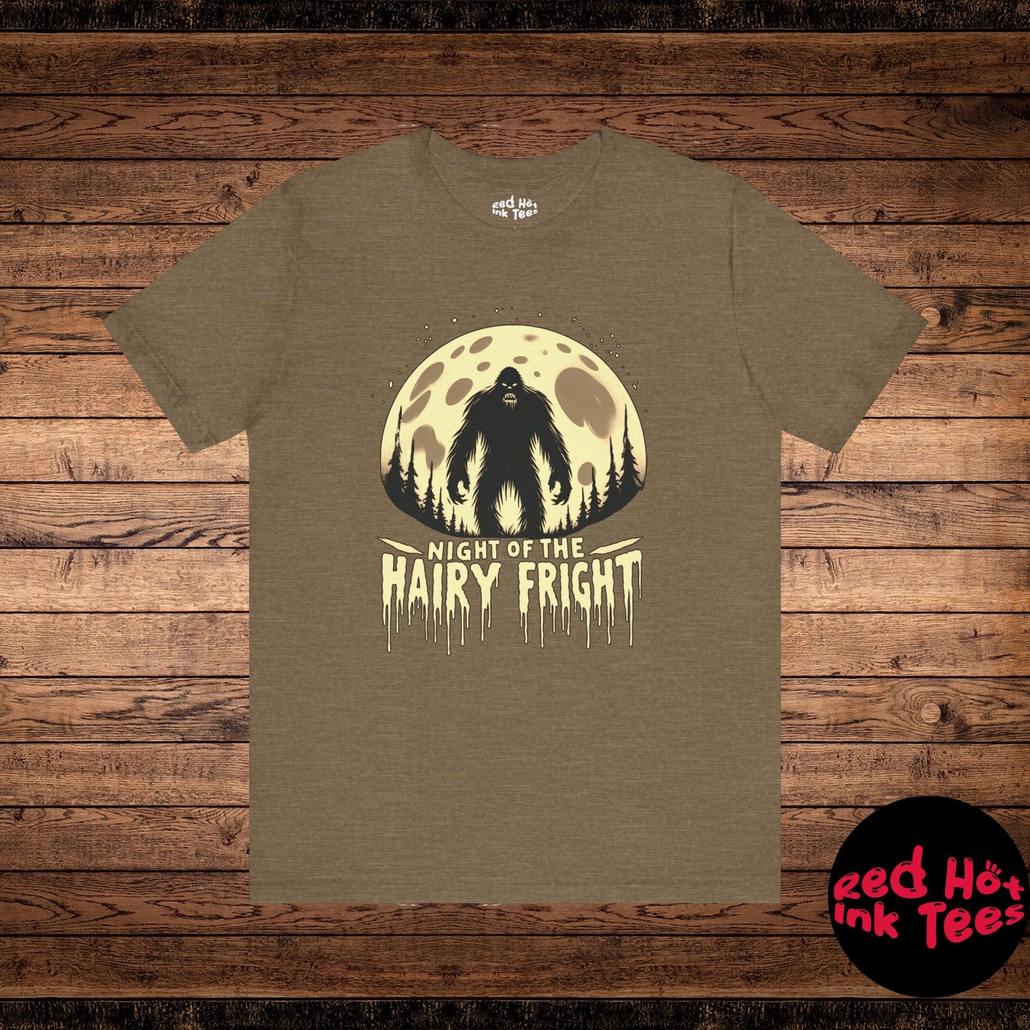 🦶🌕 "Night of the Hairy Fright" Bigfoot Halloween T-Shirt 🎃👻