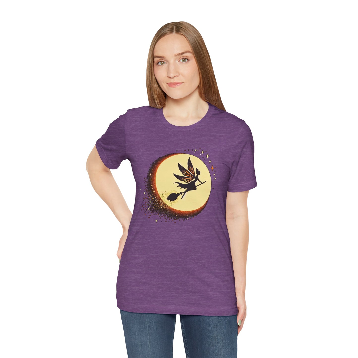 🧚‍♀️🌕 "Fairy Witch Flying Across the Moon" Magical Halloween T-Shirt 🌙✨