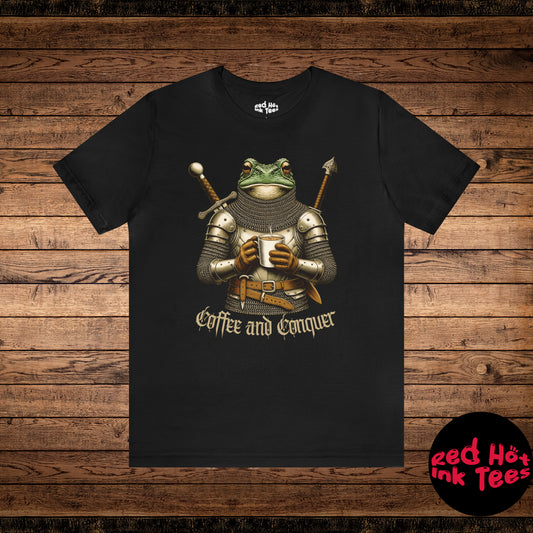 🐸 Coffee and Conquer Frog Tee 🐸