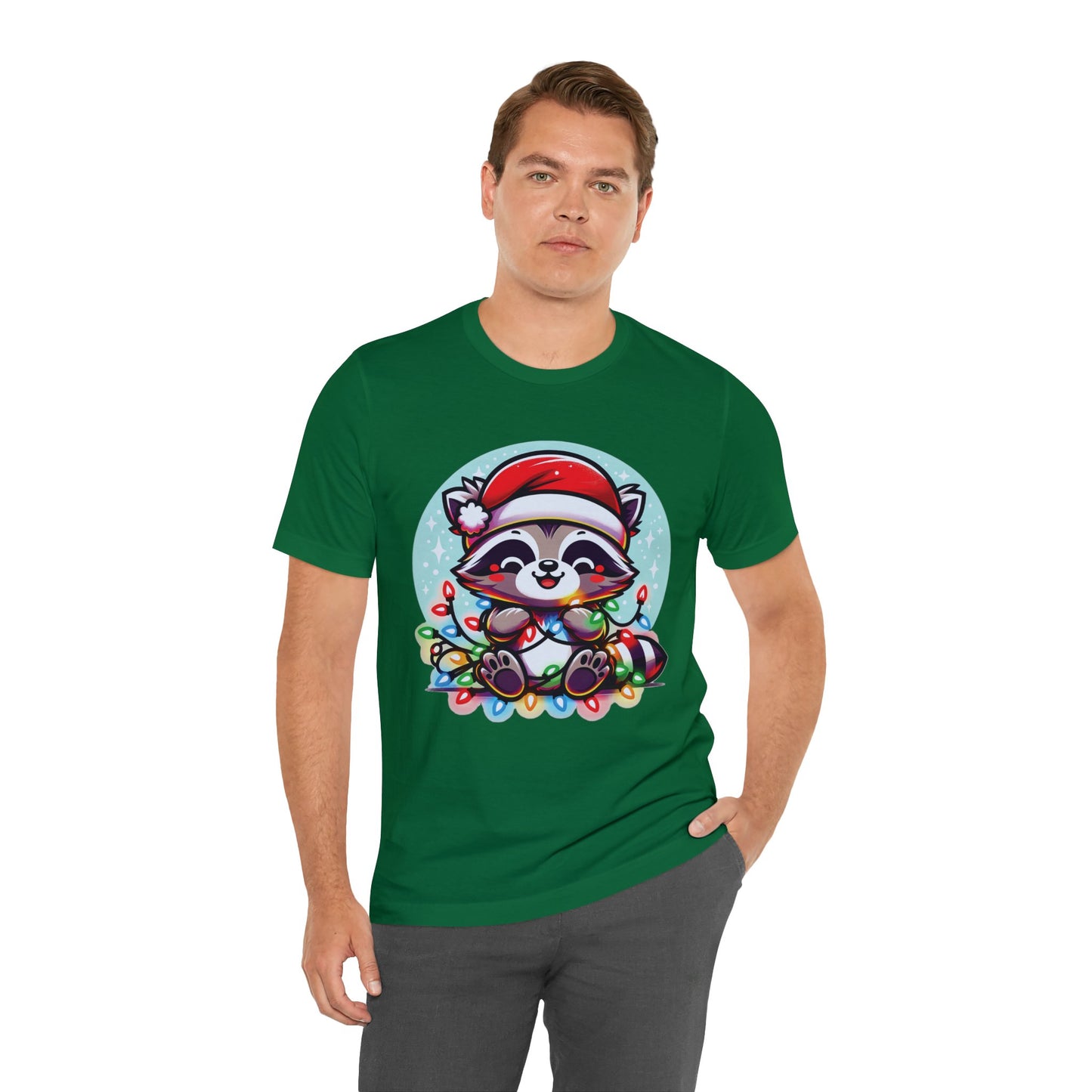 Raccoon Christmas Entanglement Tee