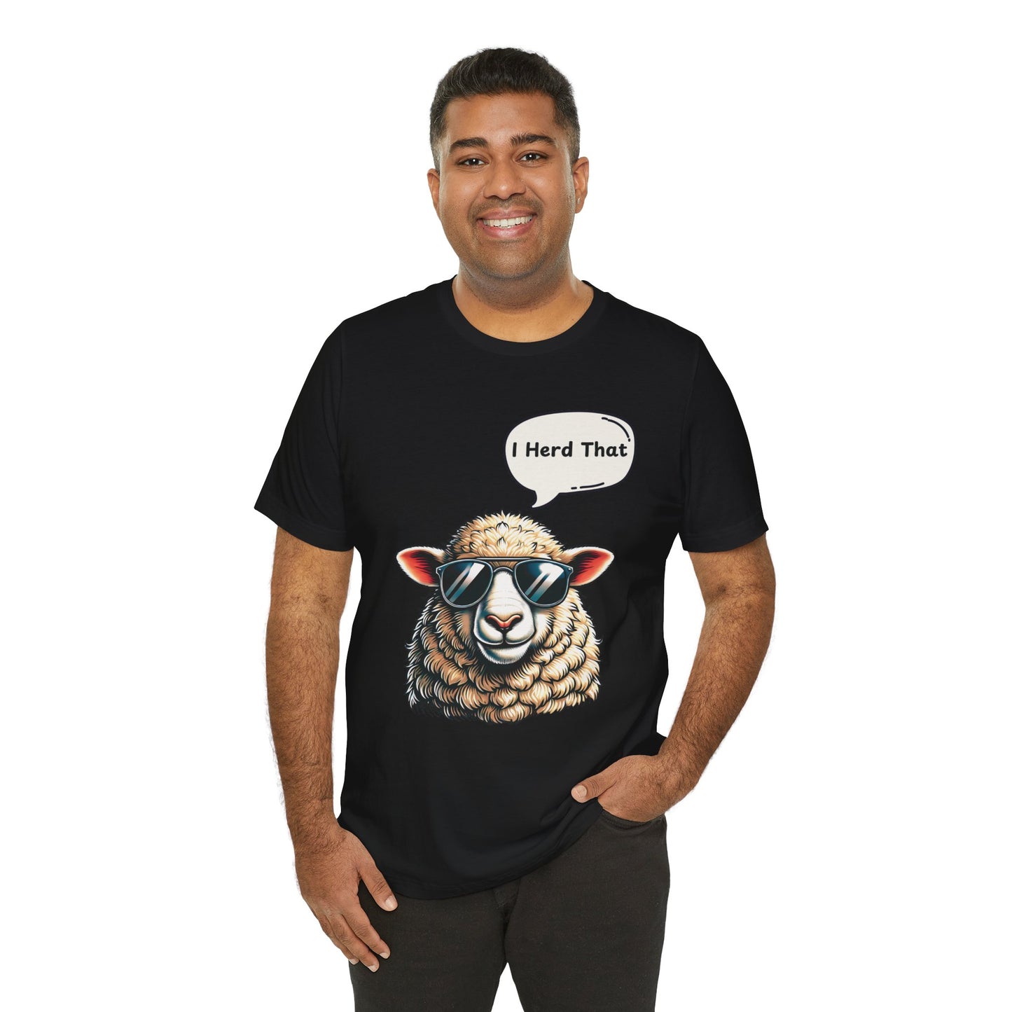 Cool Sheep With Attitude - Funny "I Herd That" Tee