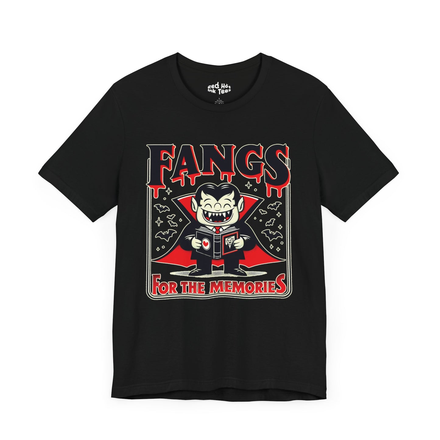 🧛‍♂️ "Fangs for the Memories" Funny Vampire Halloween T-Shirt 🦇