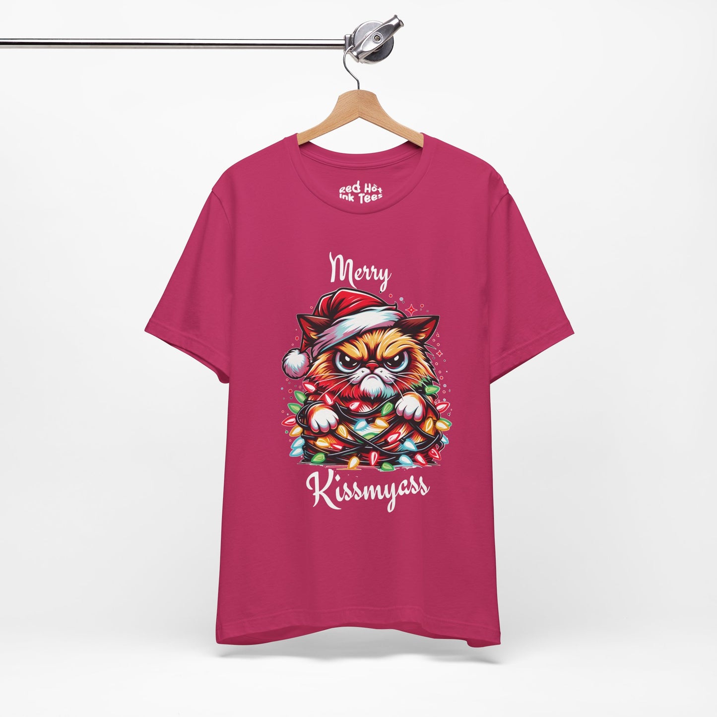 Merry Kissmyass Cat Tee