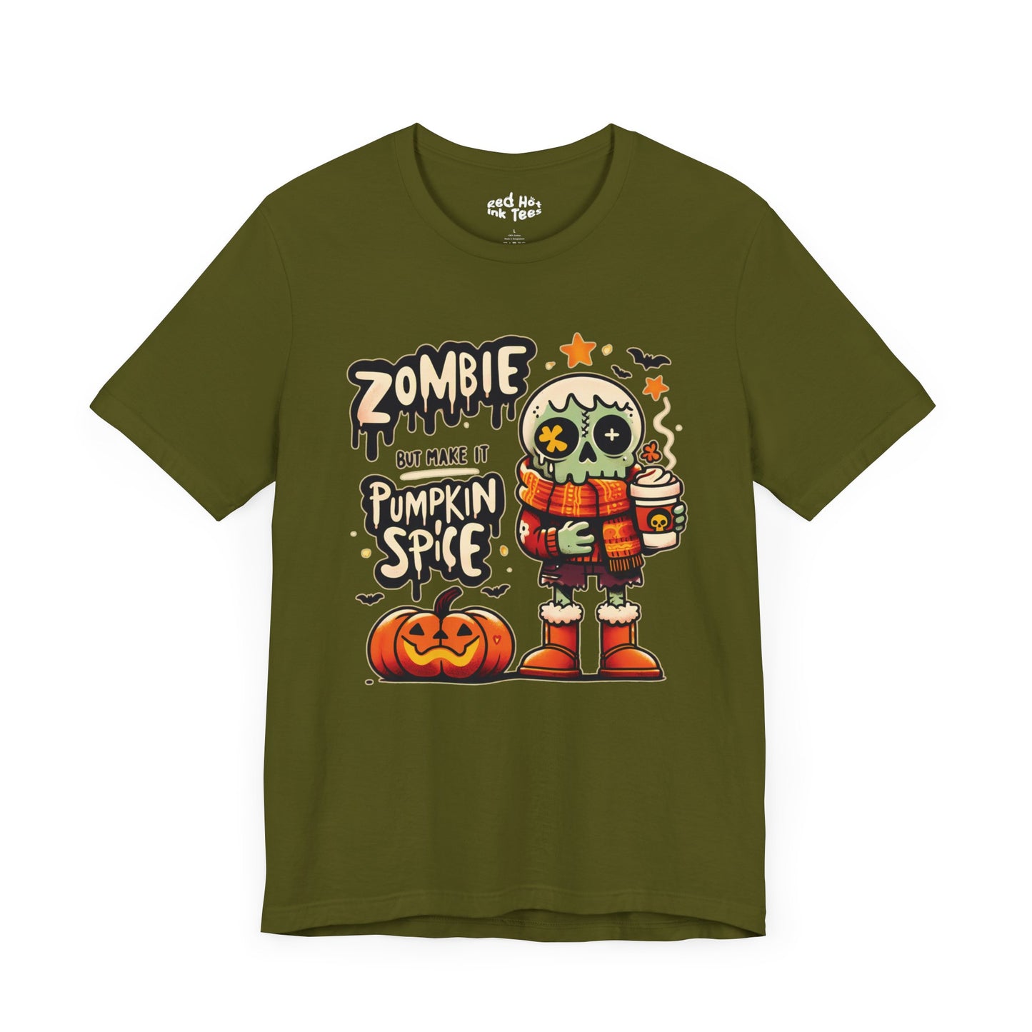 🎃 "Zombie But Make It Pumpkin Spice" Funny Halloween T-Shirt 🧟‍♂️☕