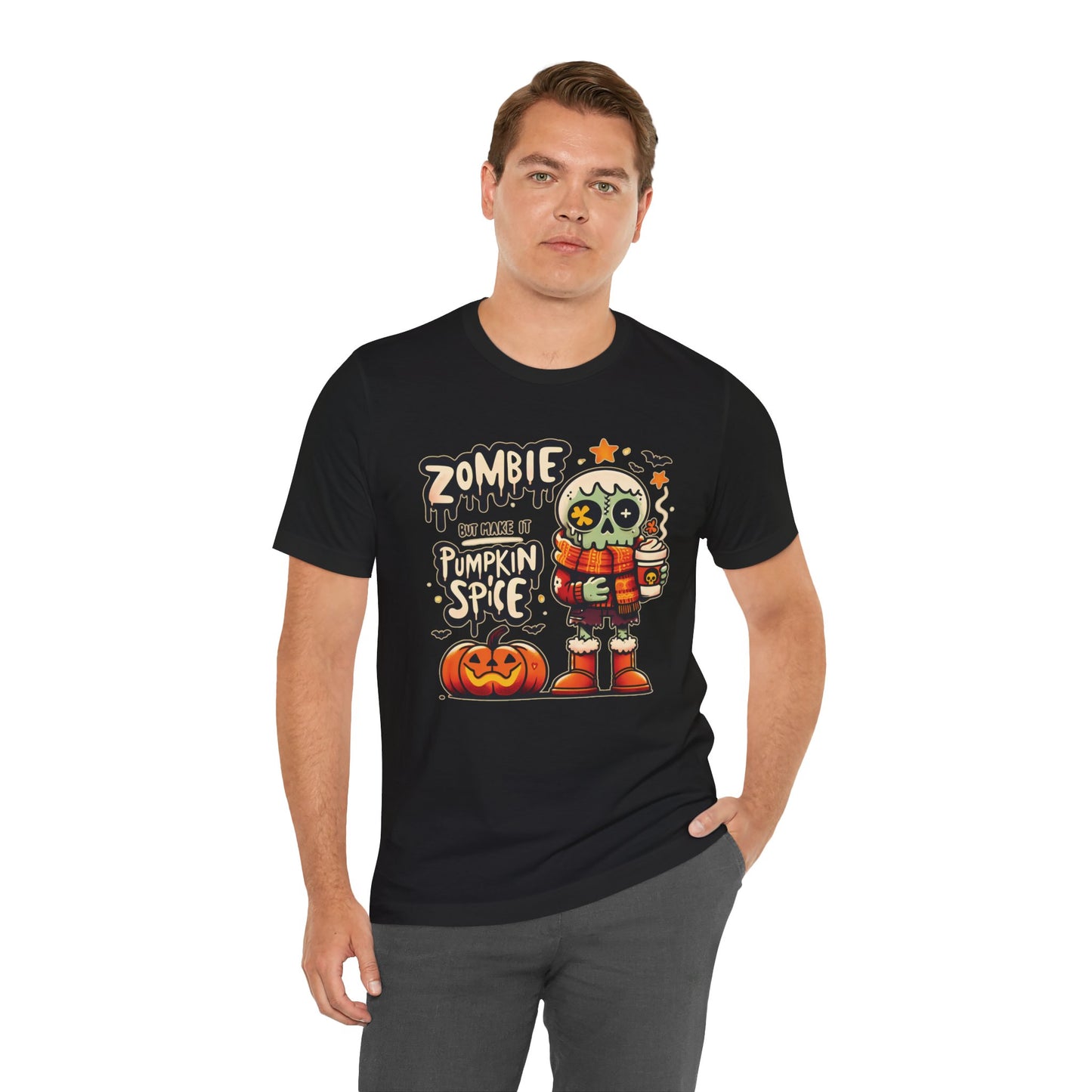 🎃 "Zombie But Make It Pumpkin Spice" Funny Halloween T-Shirt 🧟‍♂️☕