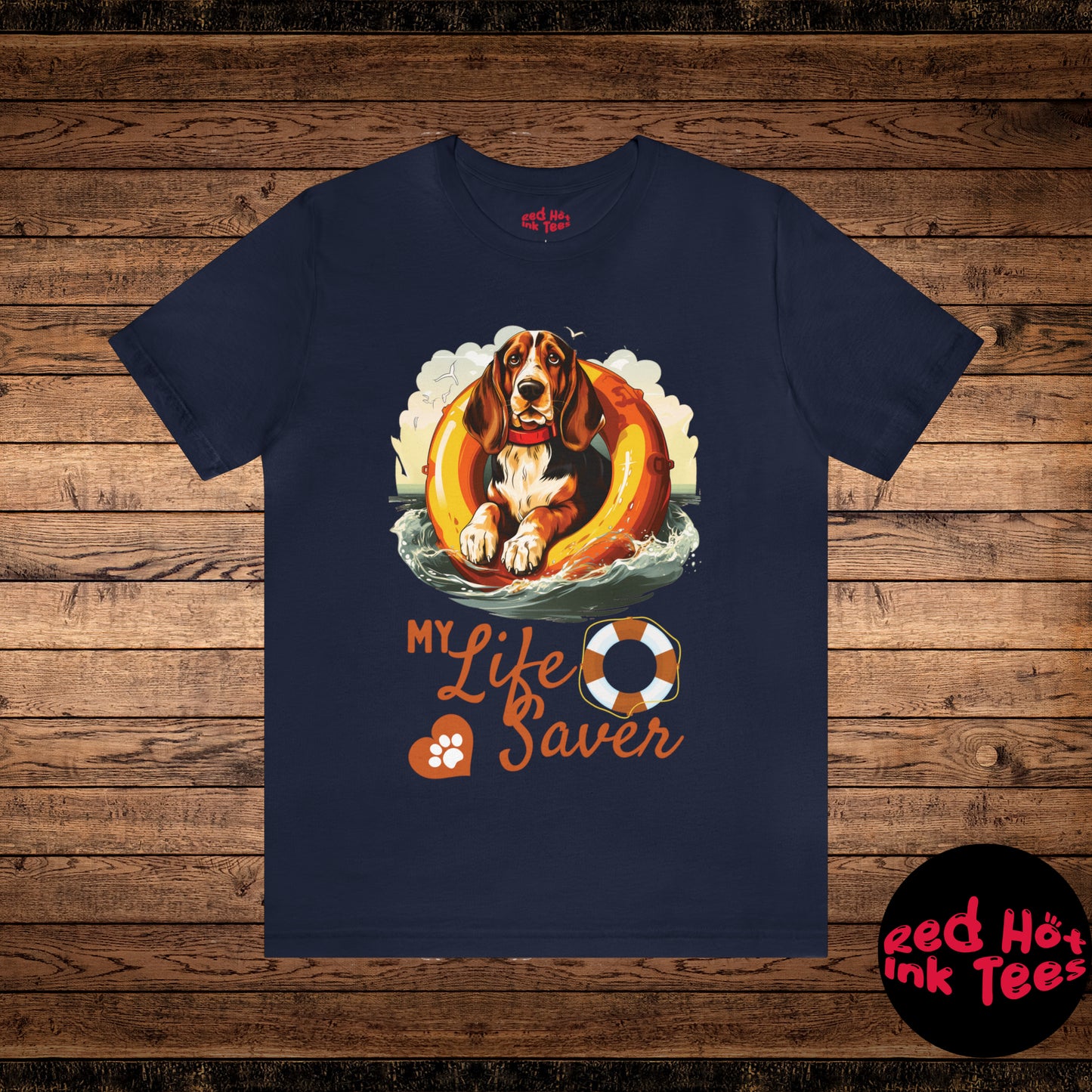 My Life Saver Basset Hound Dog Tee