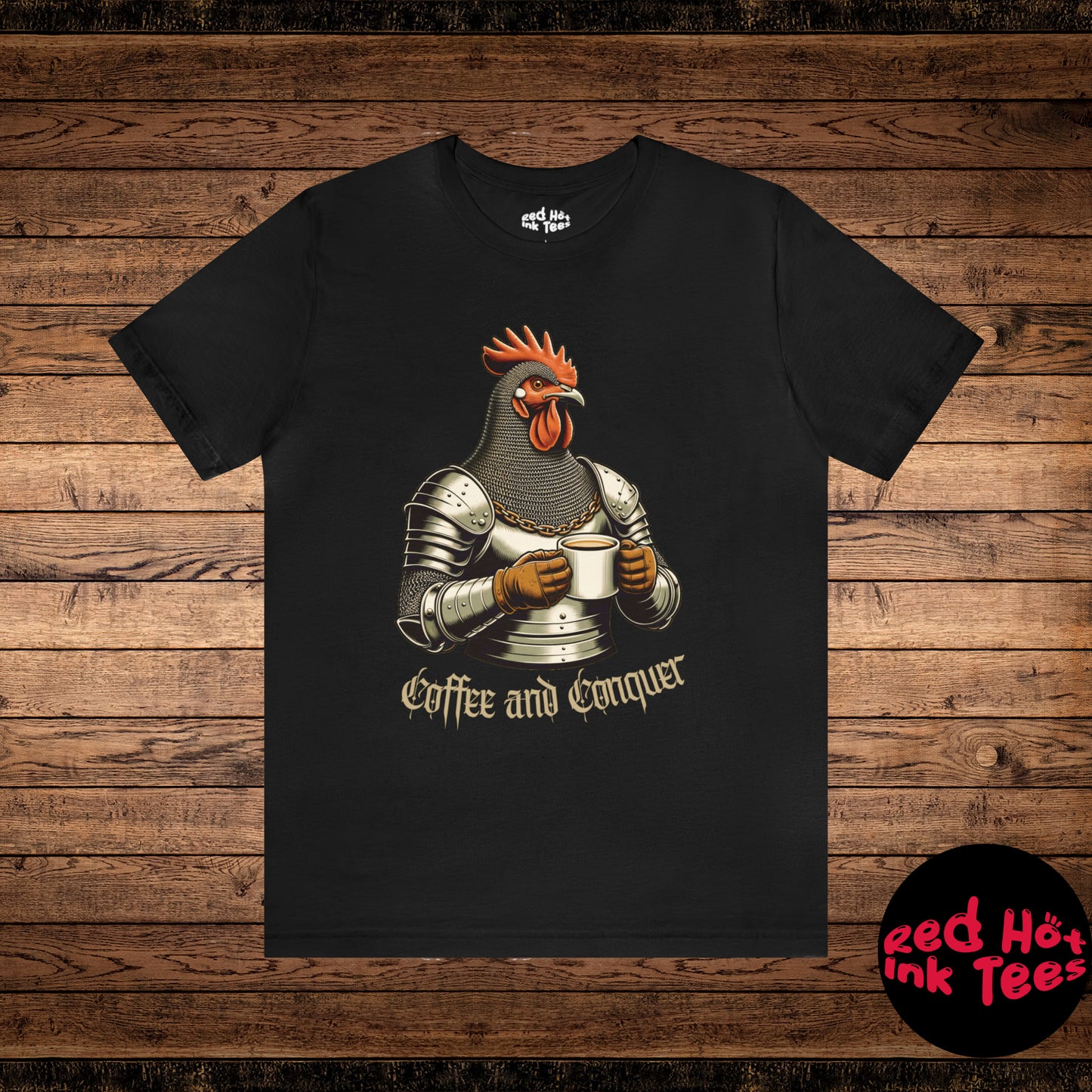 🐓 Coffee and Conquer Chicken Tee 🐓