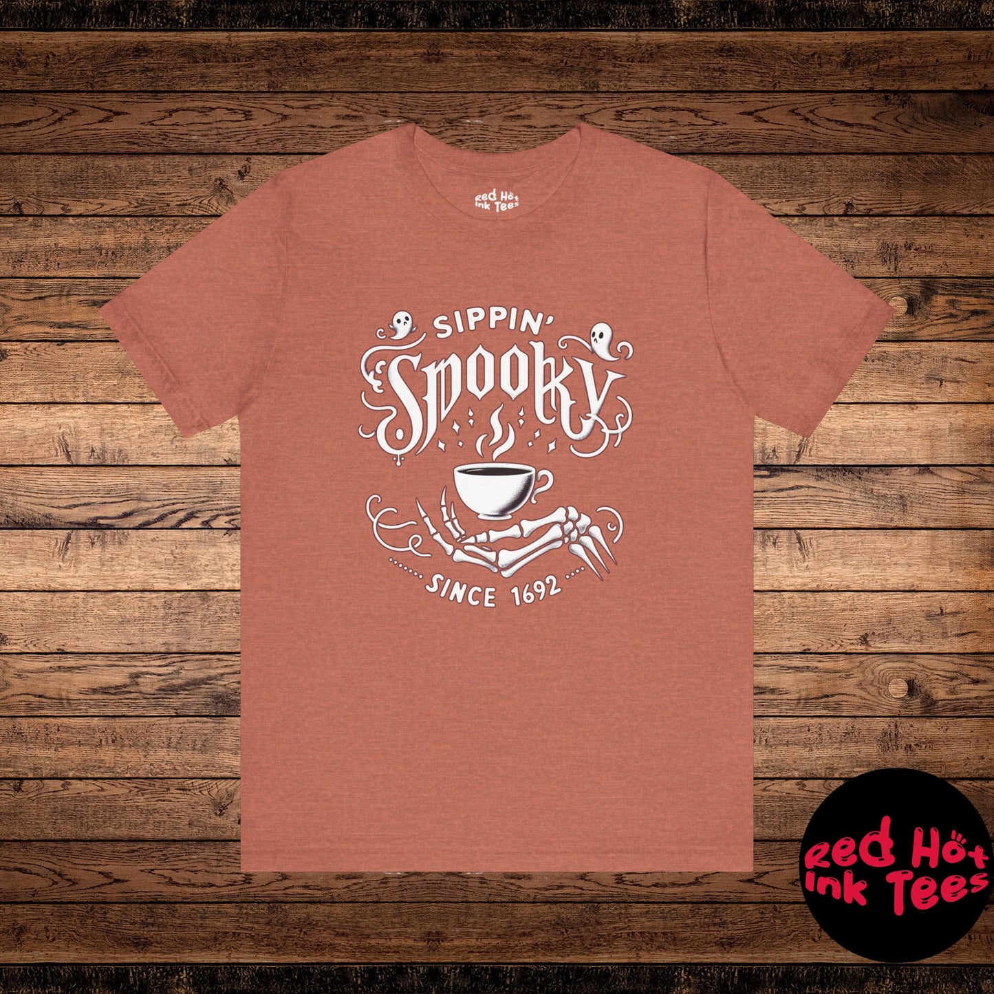 ☕ "Sippin' Spooky Since 1692" Halloween Coffee T-Shirt 💀🎃