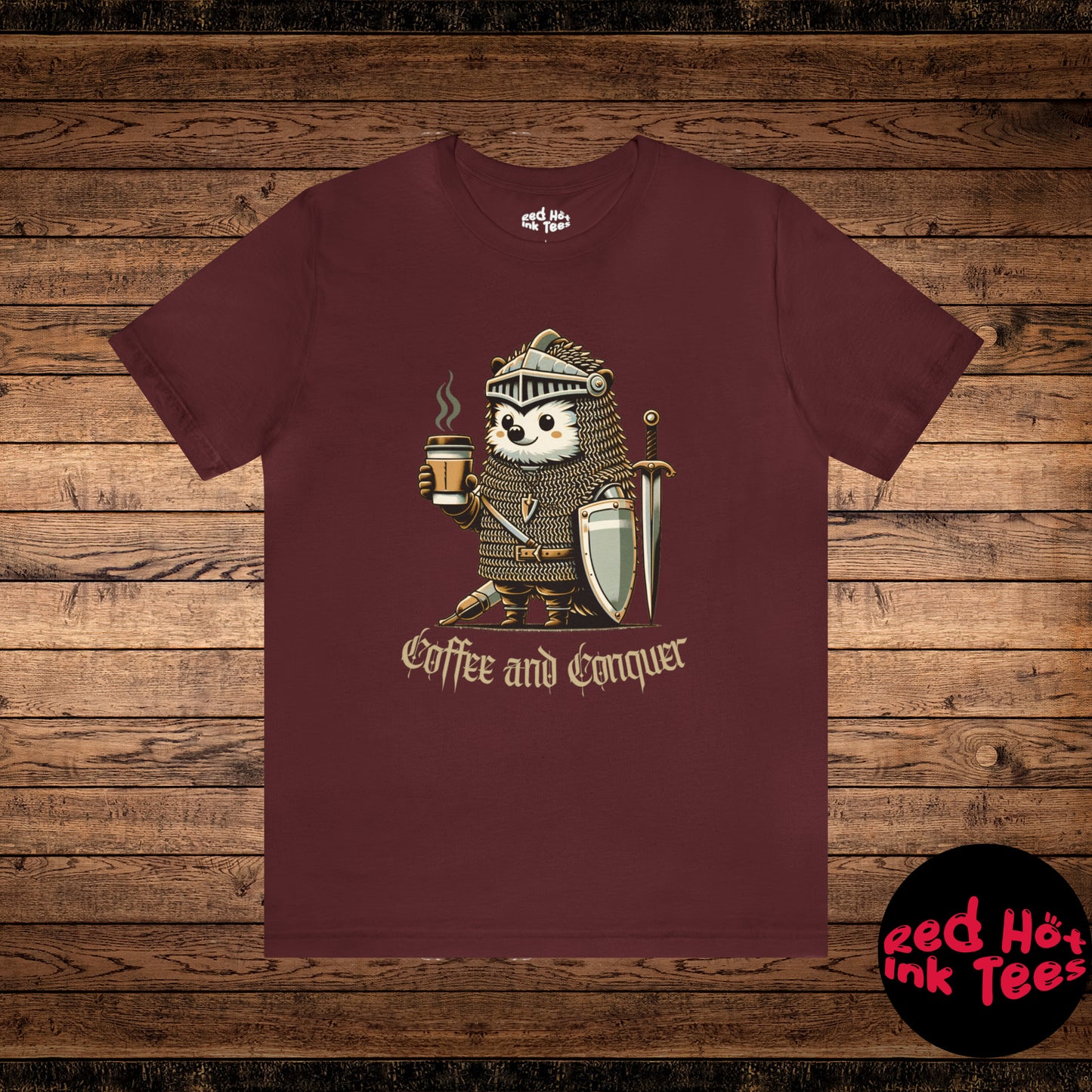 🦔 Coffee and Conquer Hedgehog Tee 🦔