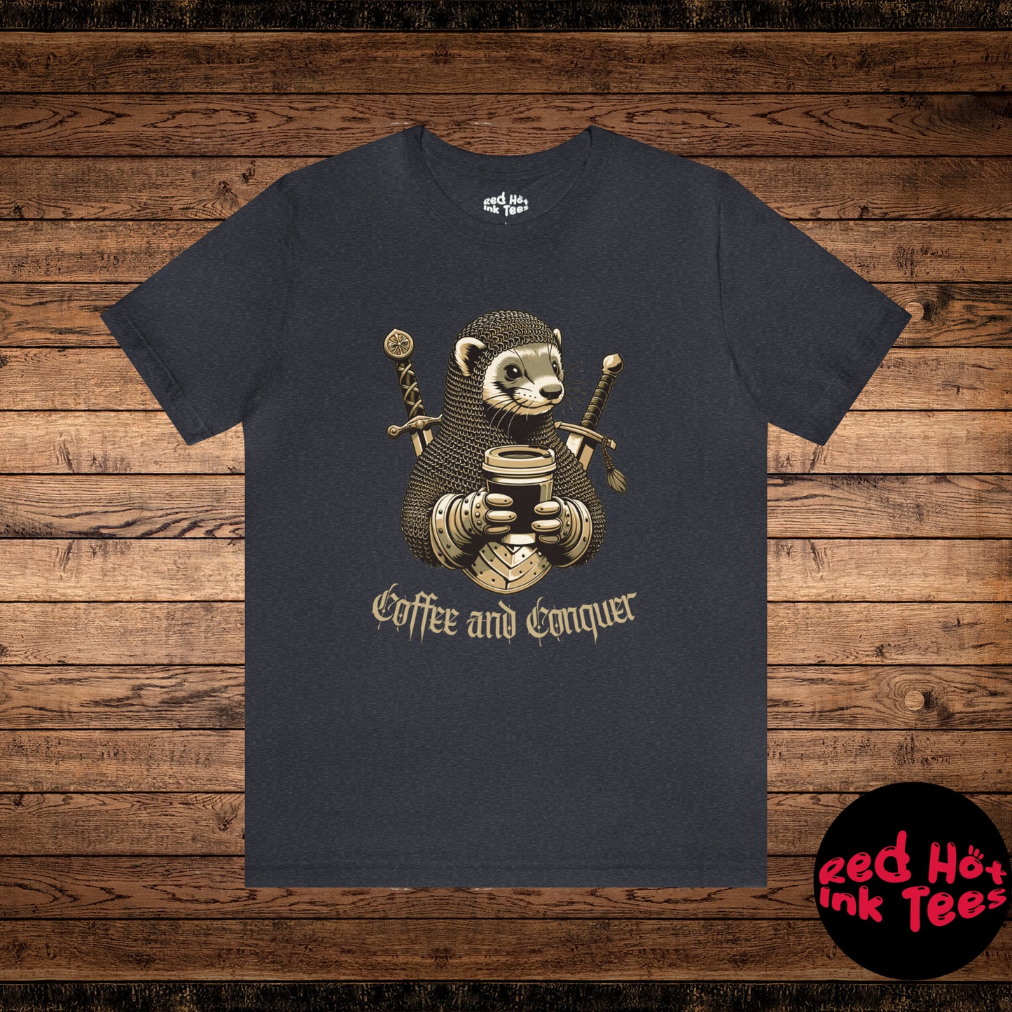 🐾 Coffee and Conquer Ferret Tee 🐾