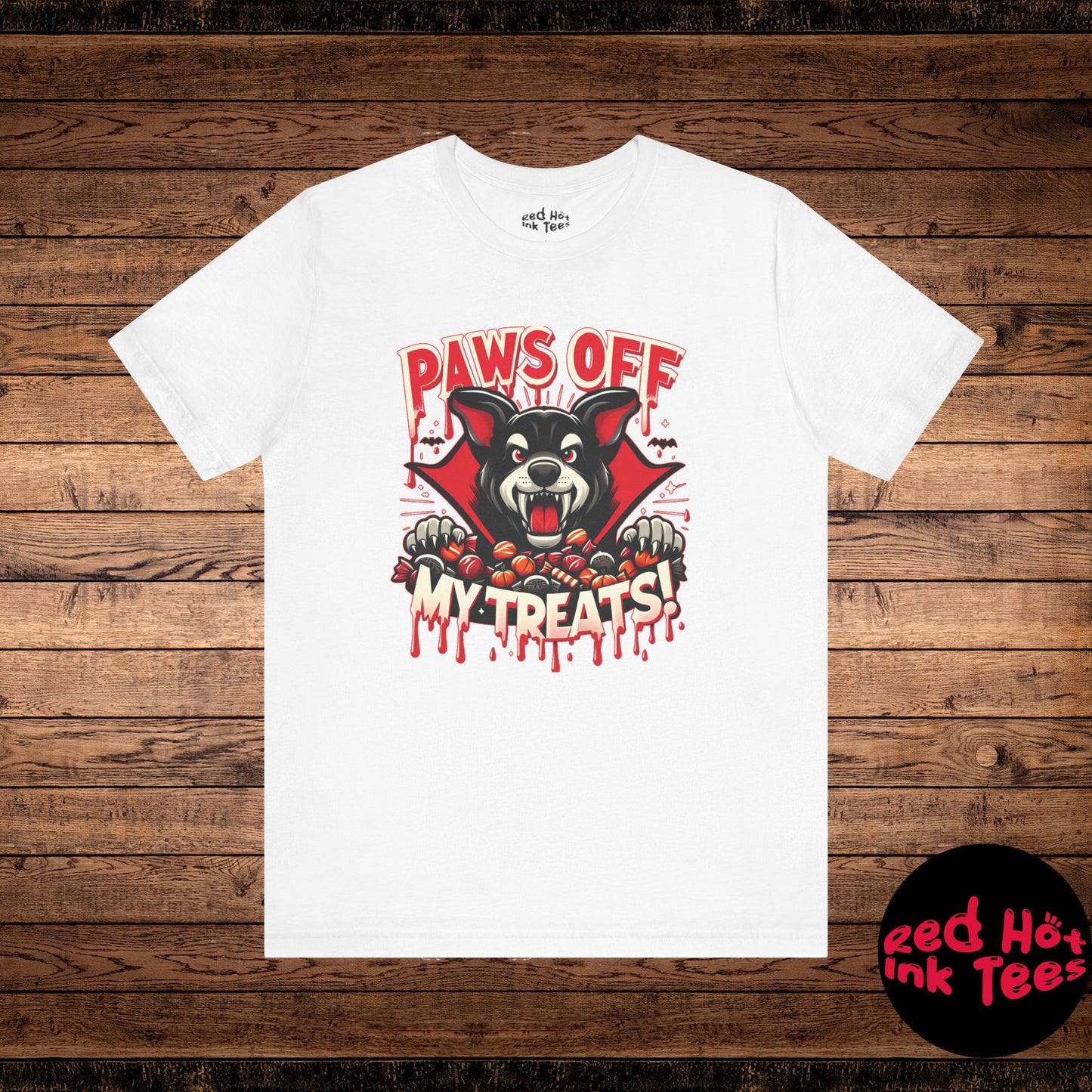 🐾🧛‍♂️ "Paws Off My Treats" Fierce Halloween Dog T-Shirt 🍬🎃