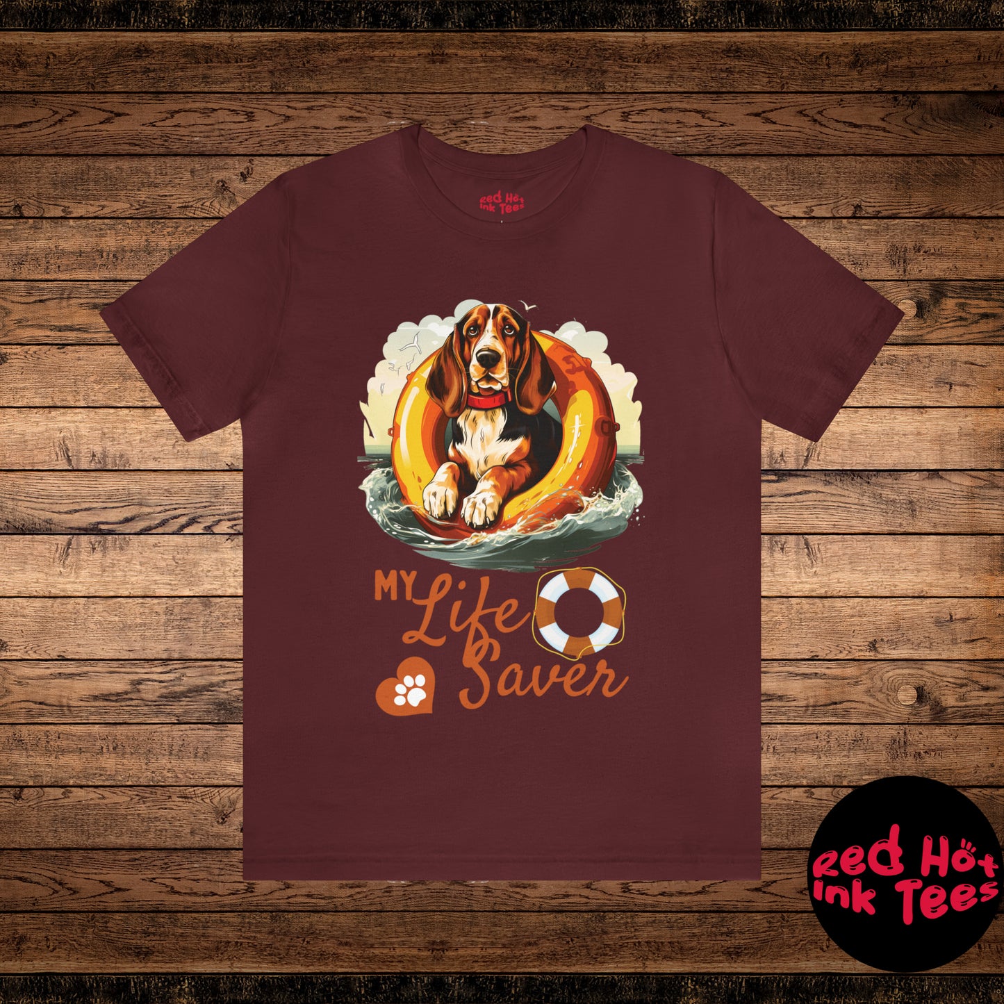 My Life Saver Basset Hound Dog Tee