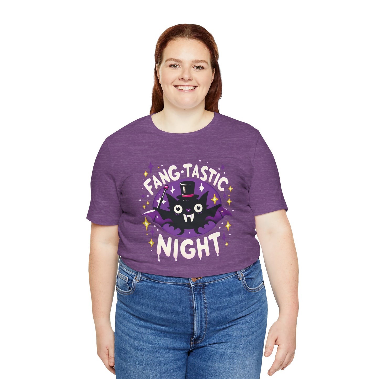 🦇 "Fang-Tastic Night" Cute Halloween Bat T-Shirt 🎃