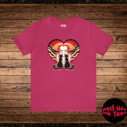 🌅💕 "Into The Sunset With You" Tee 🐱🧡