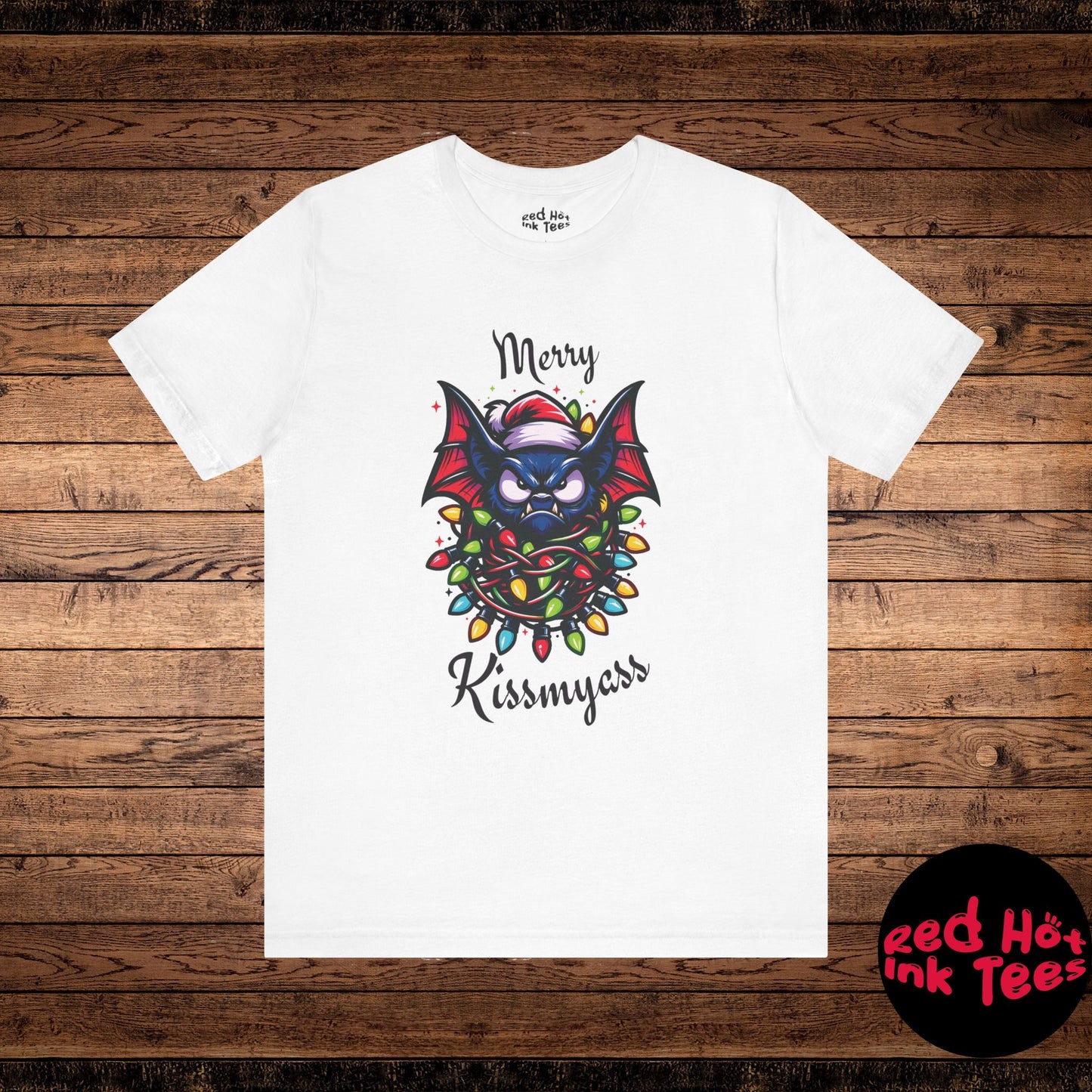 Merry Kissmyass Bat Tee