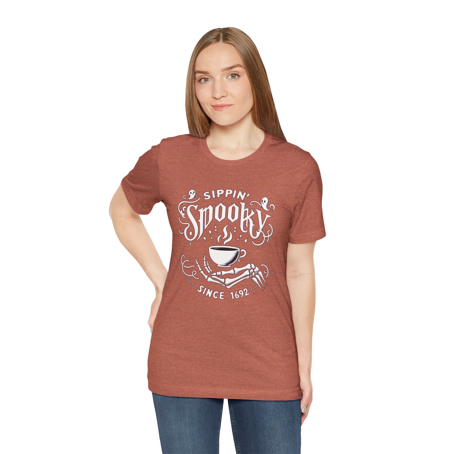 ☕ "Sippin' Spooky Since 1692" Halloween Coffee T-Shirt 💀🎃