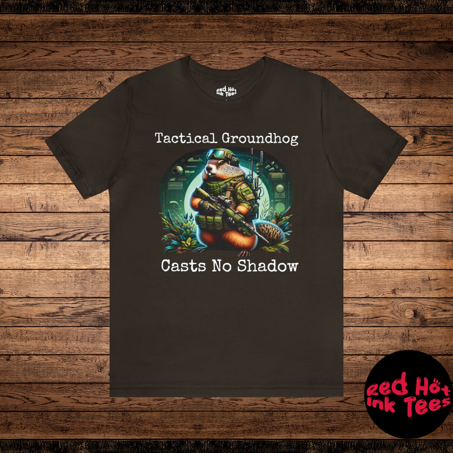 🌿🕶️ Tactical Groundhog Casts No Shadow Tee 🕶️🌿