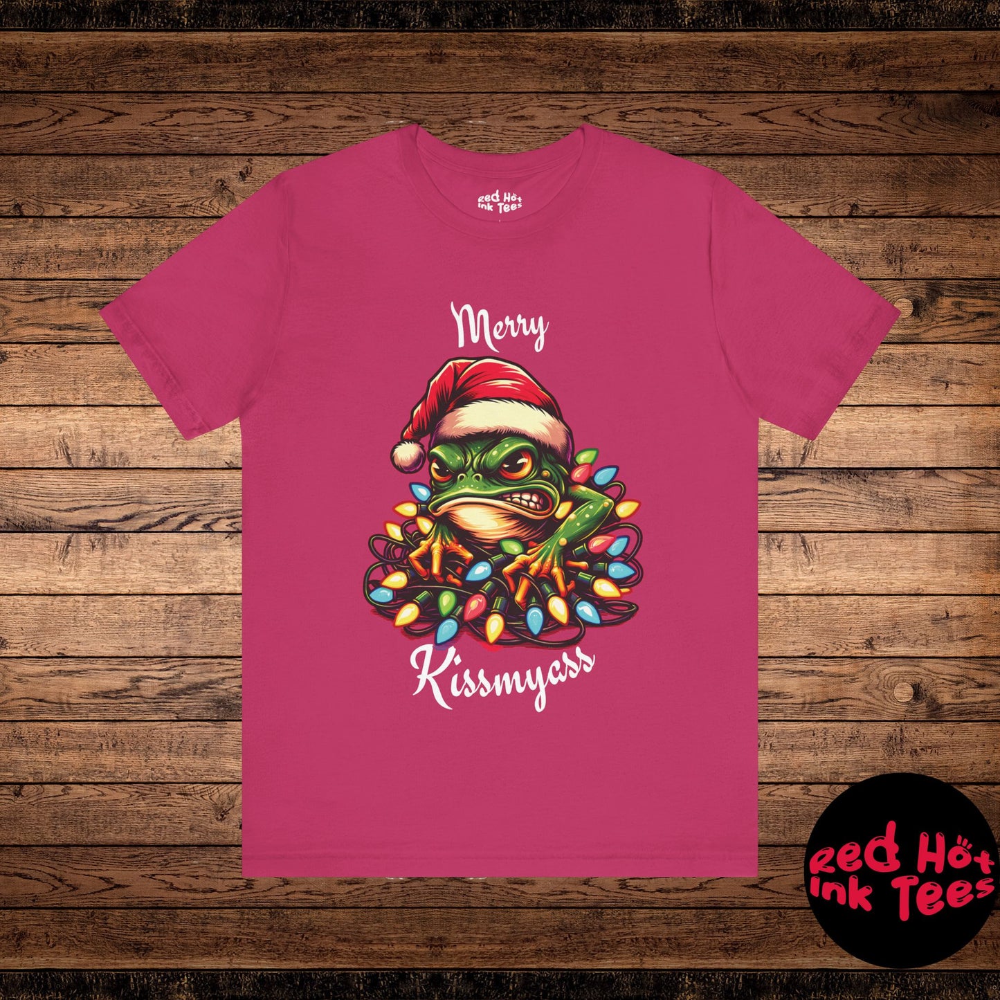 Merry Kissmyass Frog Tee