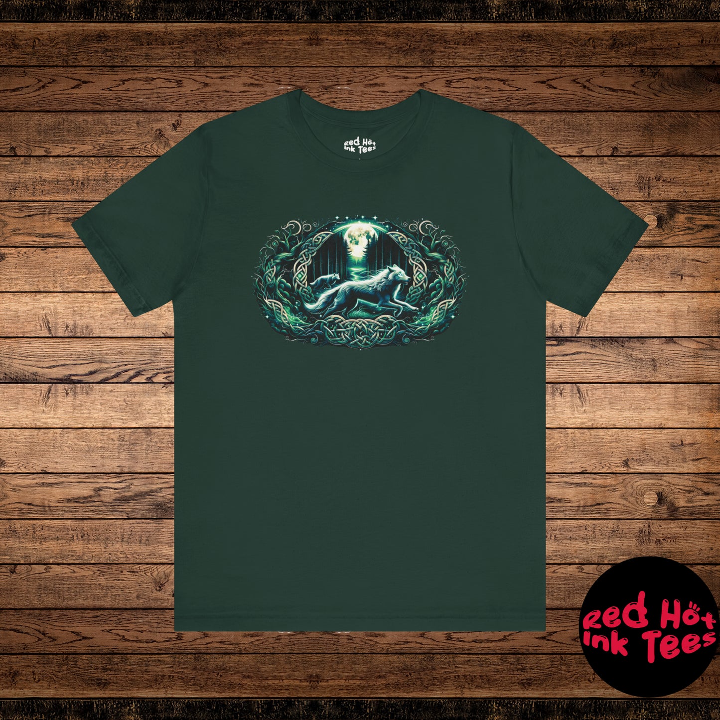 Wolves Run Wild in Celtic Blood Tee