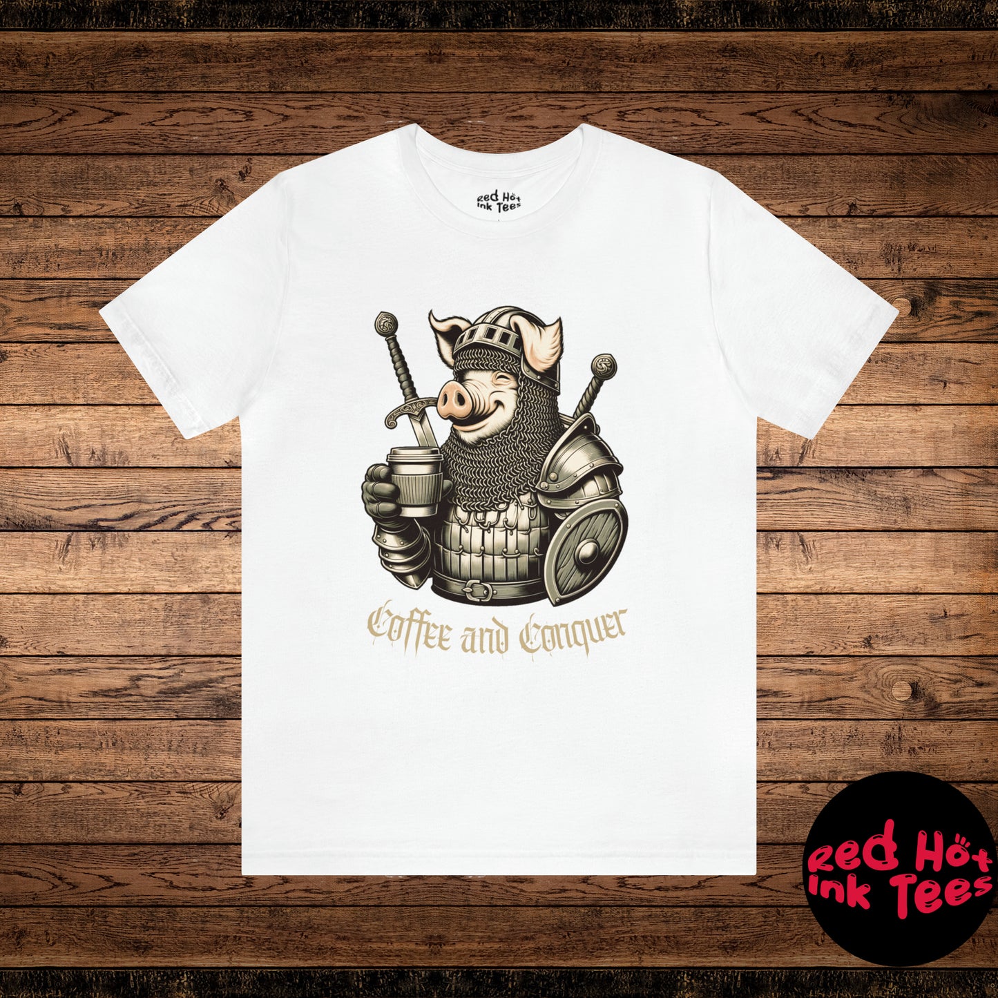 🐷 Coffee and Conquer Pig Tee 🐷