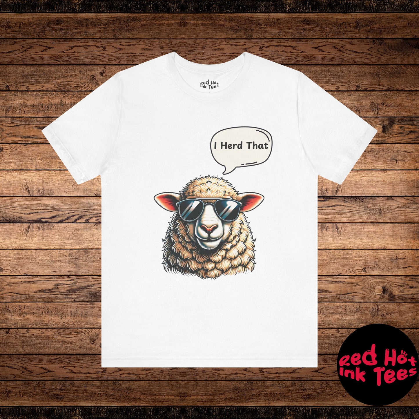 Cool Sheep With Attitude - Funny "I Herd That" Tee