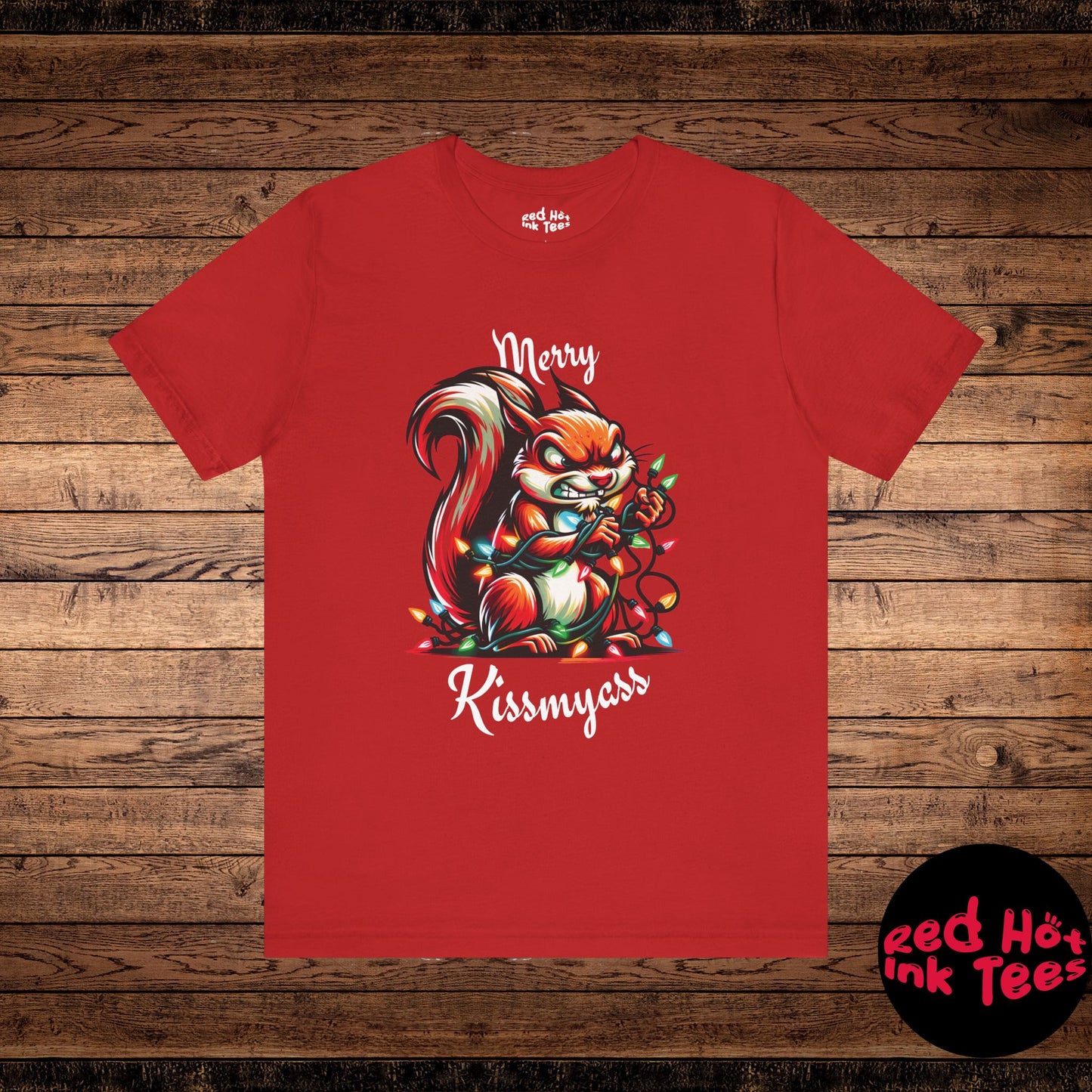 Merry Kissmyass Squirrel Tee