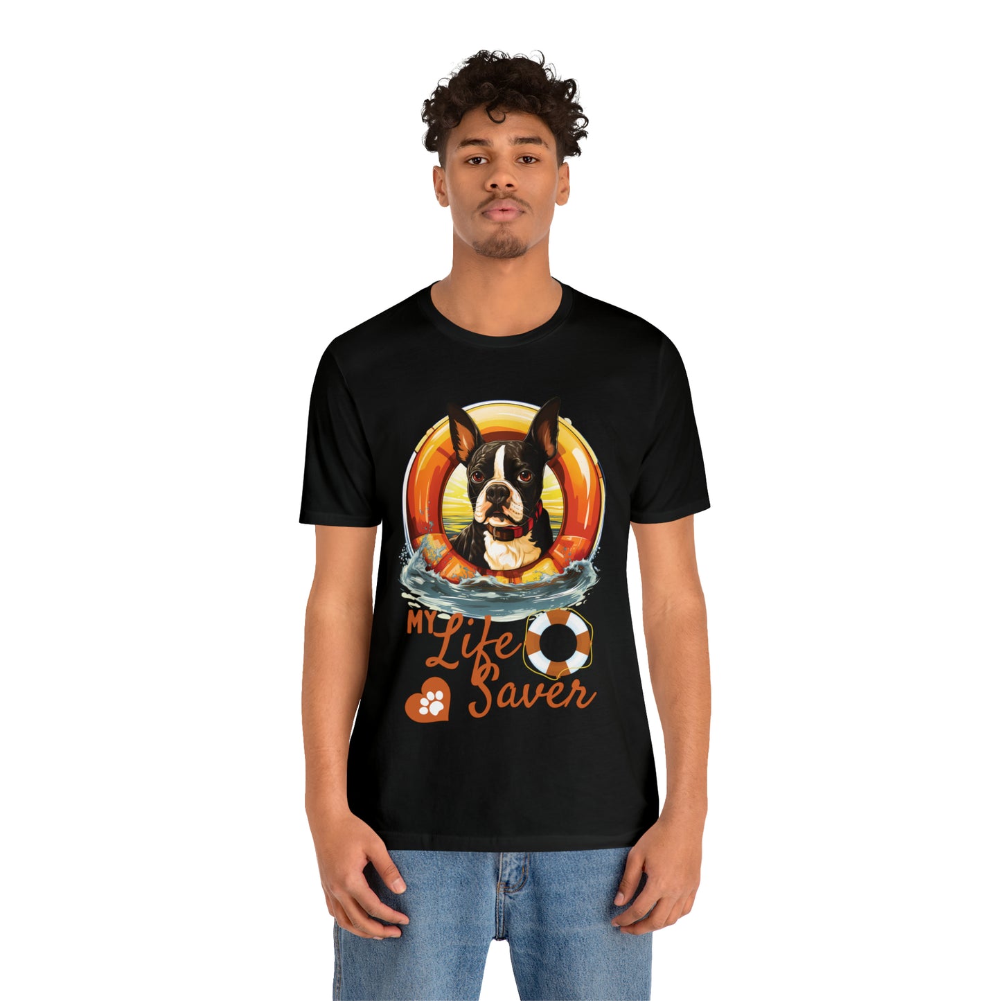 My Life Saver Boston Terrier Dog Tee