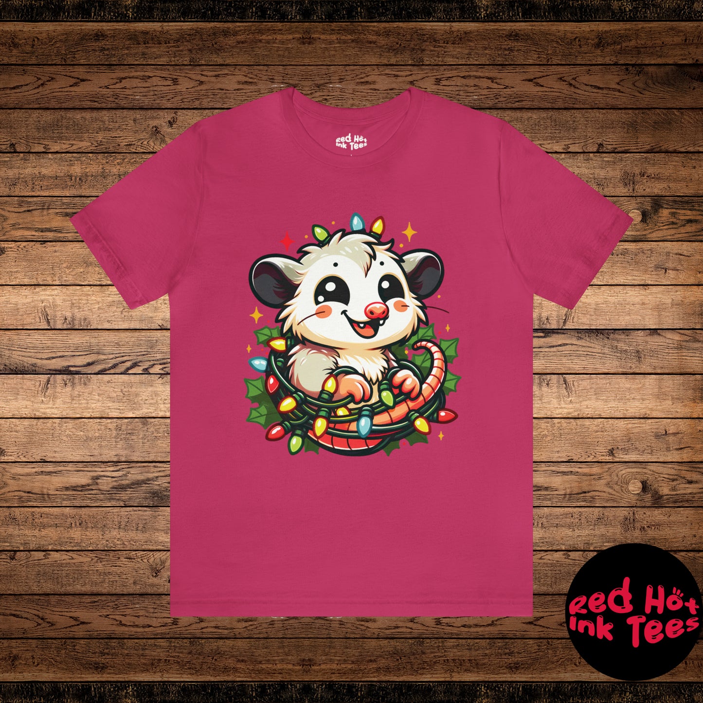 Opossum Christmas Entanglement Tee