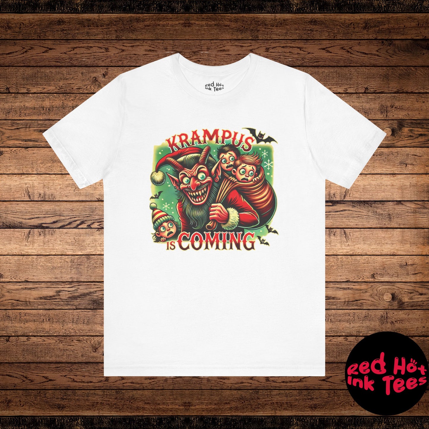 🎅👹 "Krampus Is Coming" Dark Christmas T-Shirt 🎄🖤