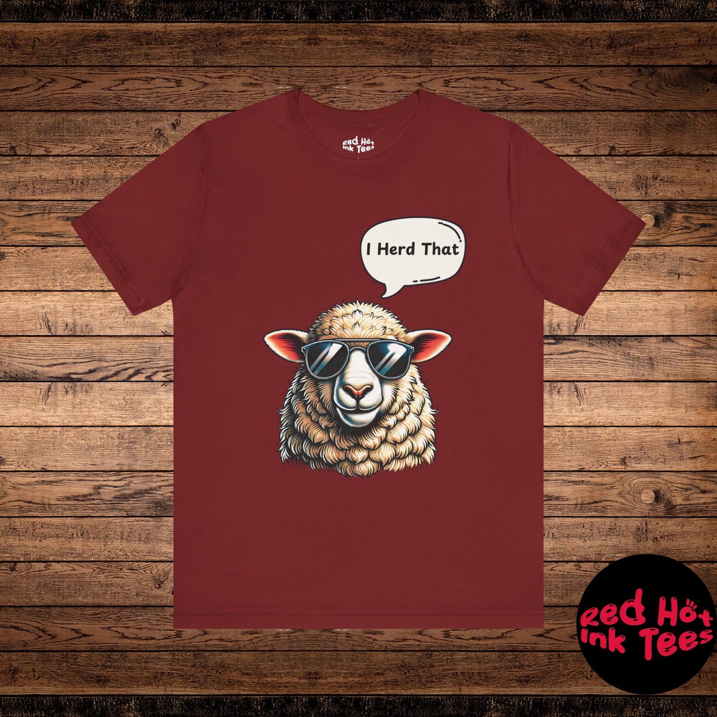 Cool Sheep With Attitude - Funny "I Herd That" Tee