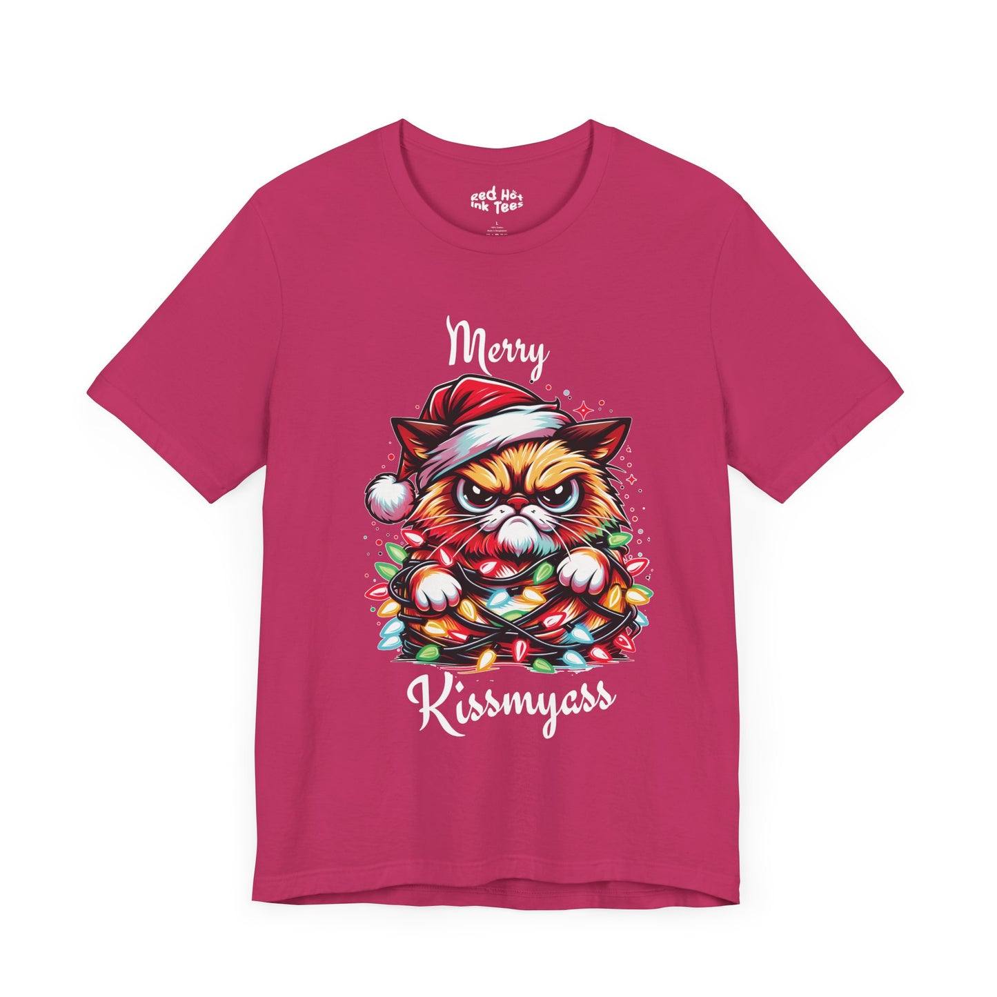 Merry Kissmyass Cat Tee