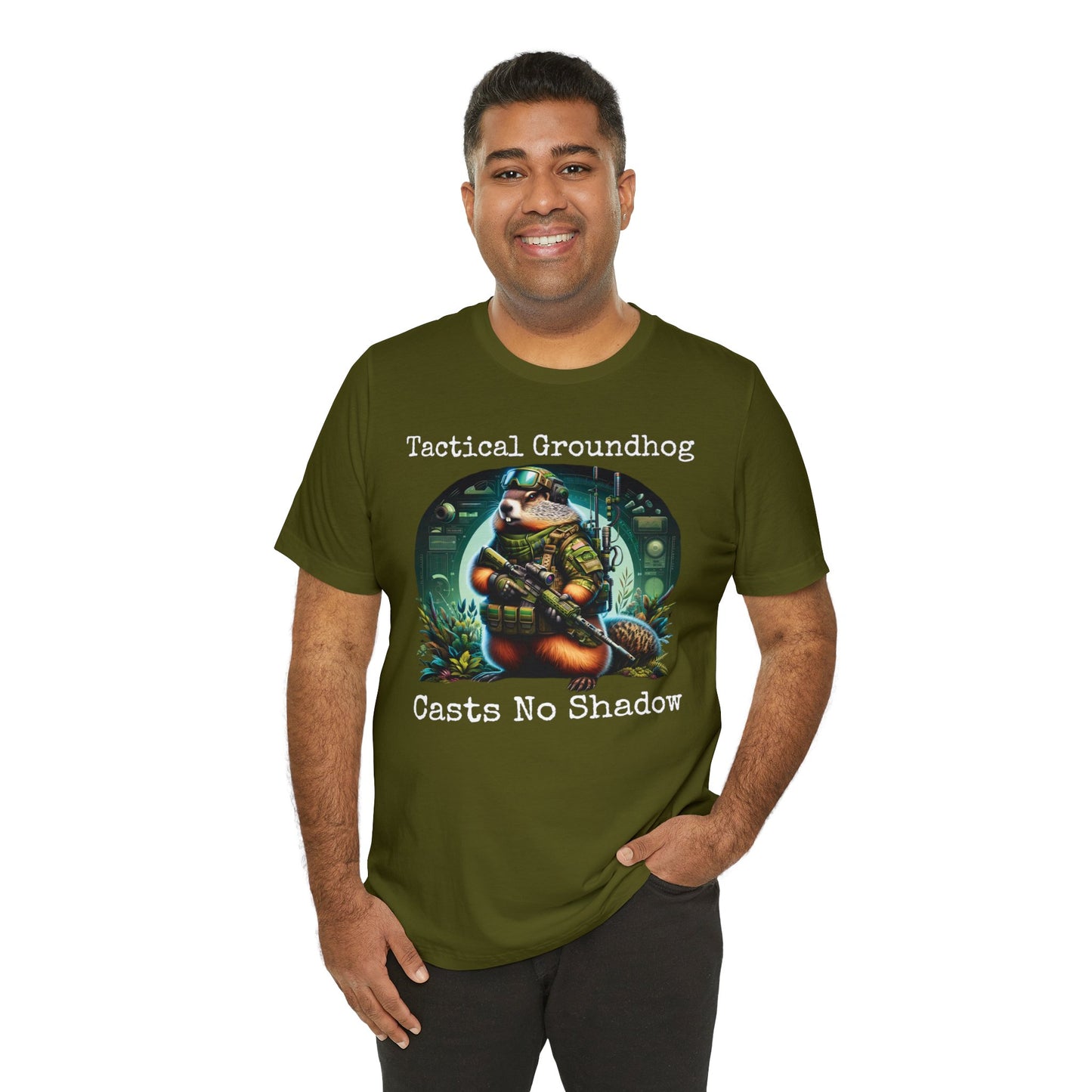 🌿🕶️ Tactical Groundhog Casts No Shadow Tee 🕶️🌿