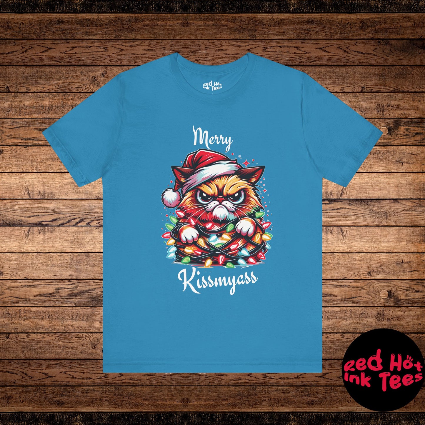 Merry Kissmyass Cat Tee