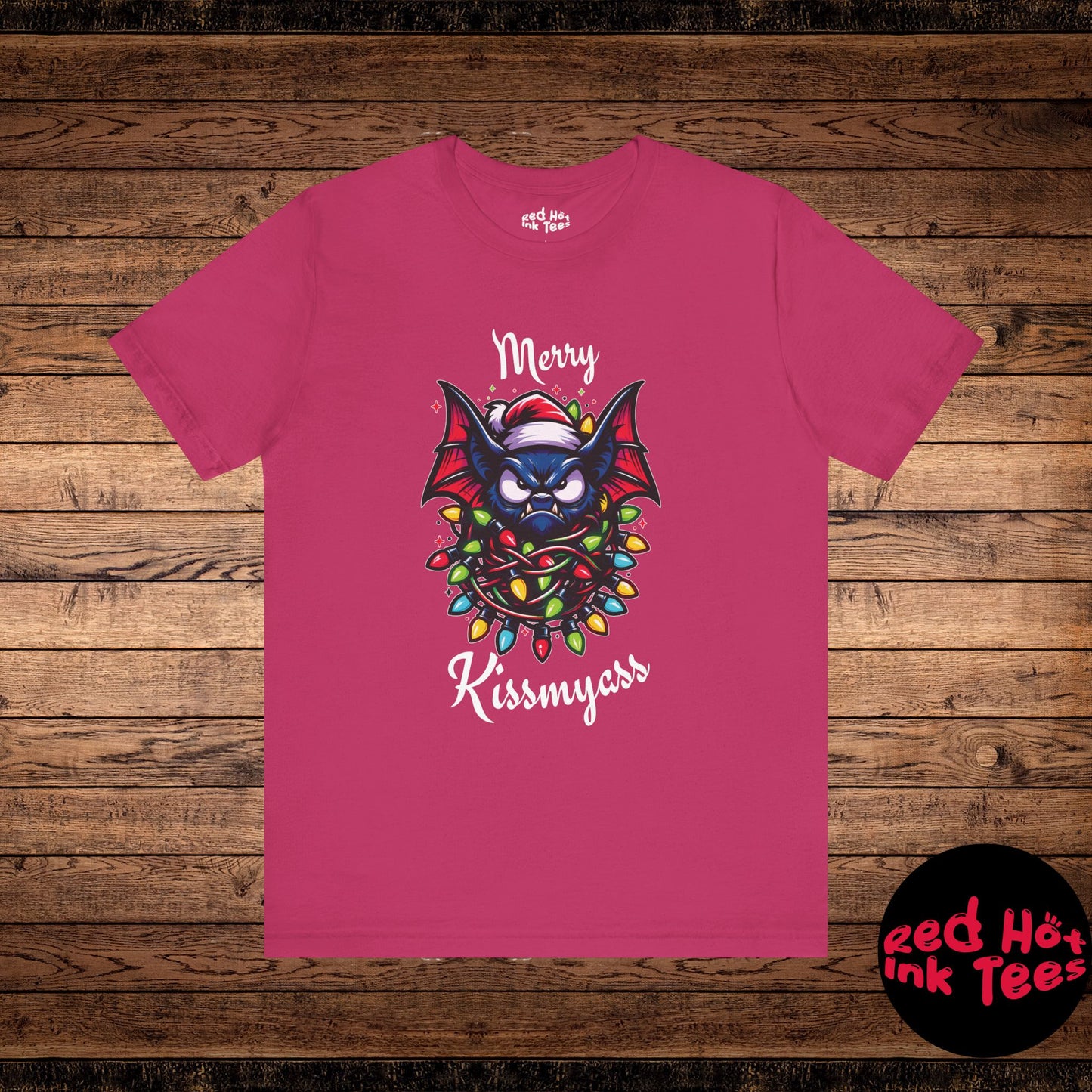 Merry Kissmyass Bat Tee