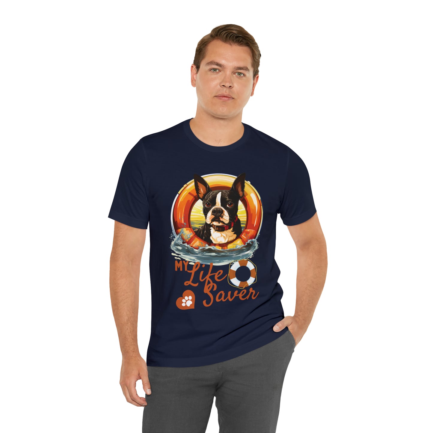 My Life Saver Boston Terrier Dog Tee