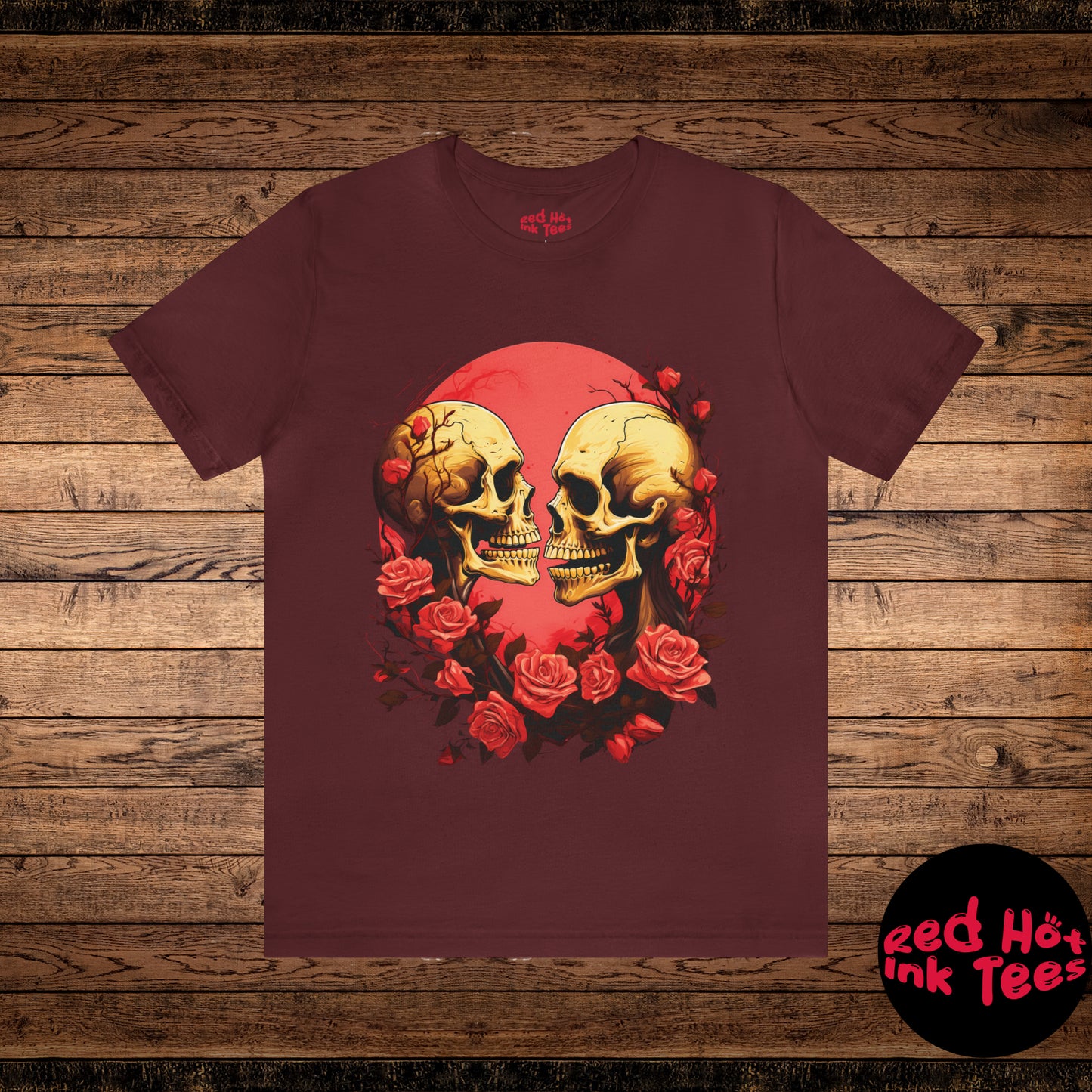 Skeletons' Serenade in Shades of Rose Tee