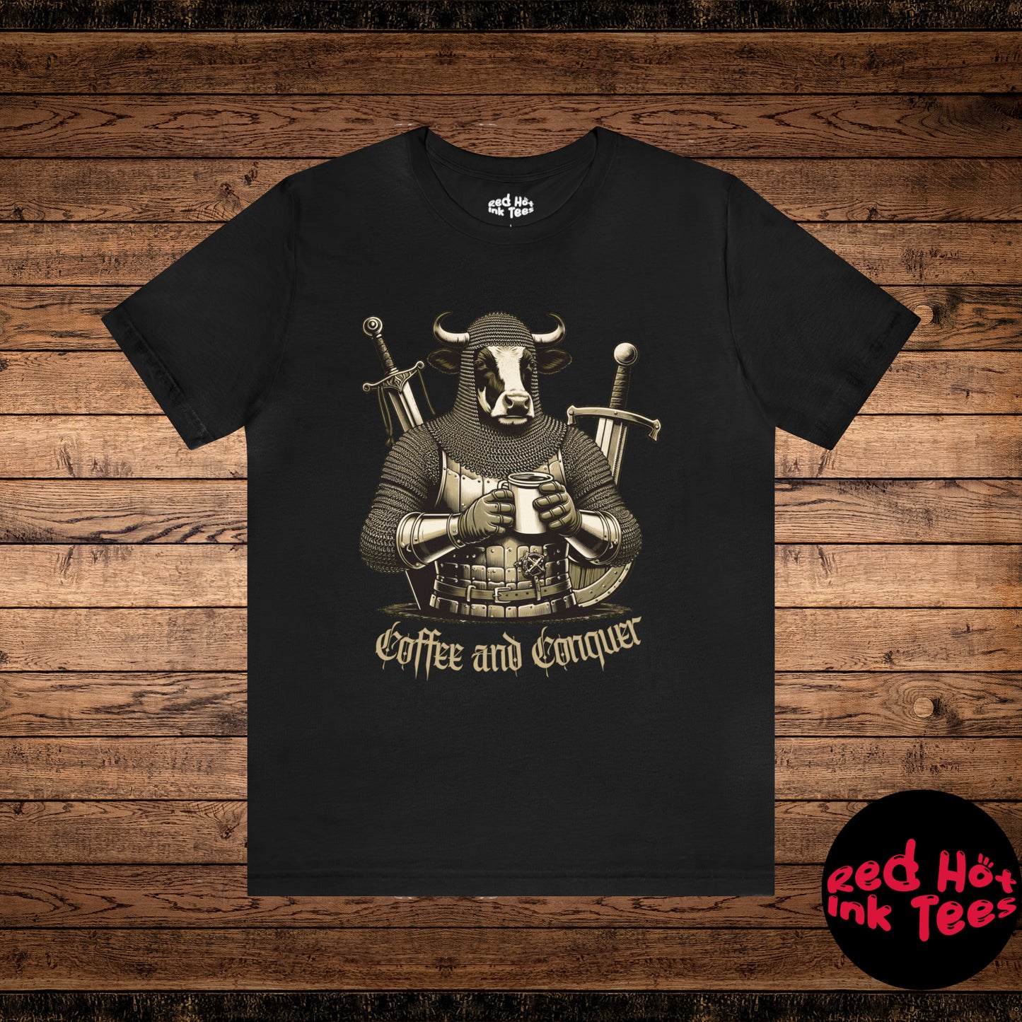 🐄 Coffee and Conquer Cow Tee 🐄