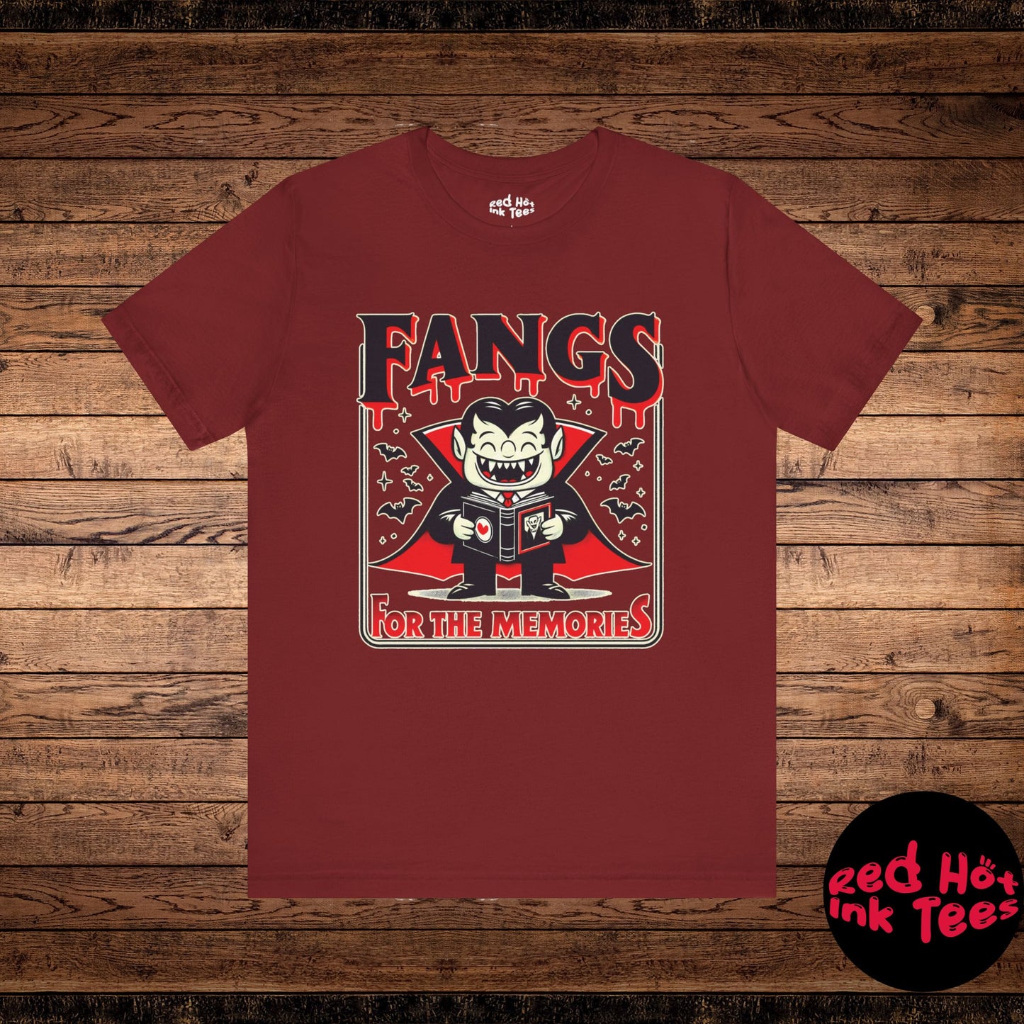 🧛‍♂️ "Fangs for the Memories" Funny Vampire Halloween T-Shirt 🦇