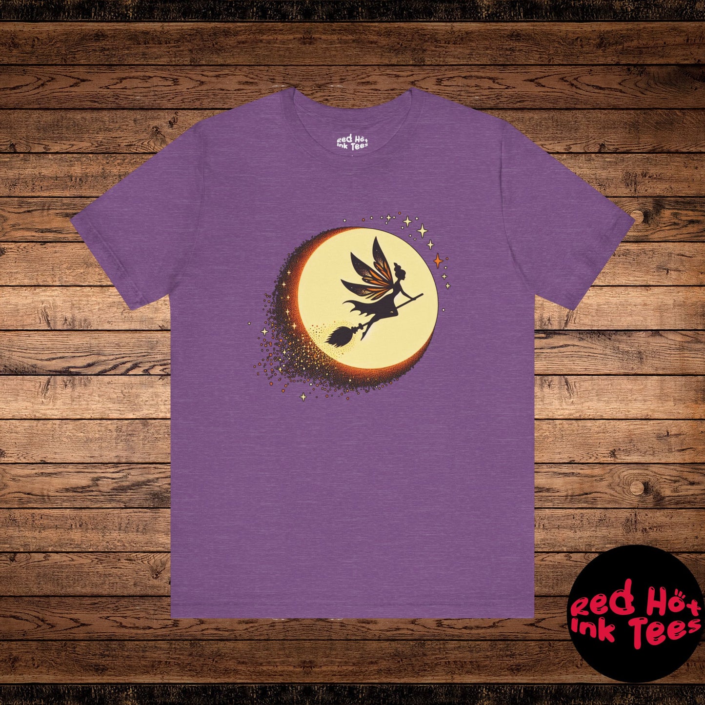 🧚‍♀️🌕 "Fairy Witch Flying Across the Moon" Magical Halloween T-Shirt 🌙✨