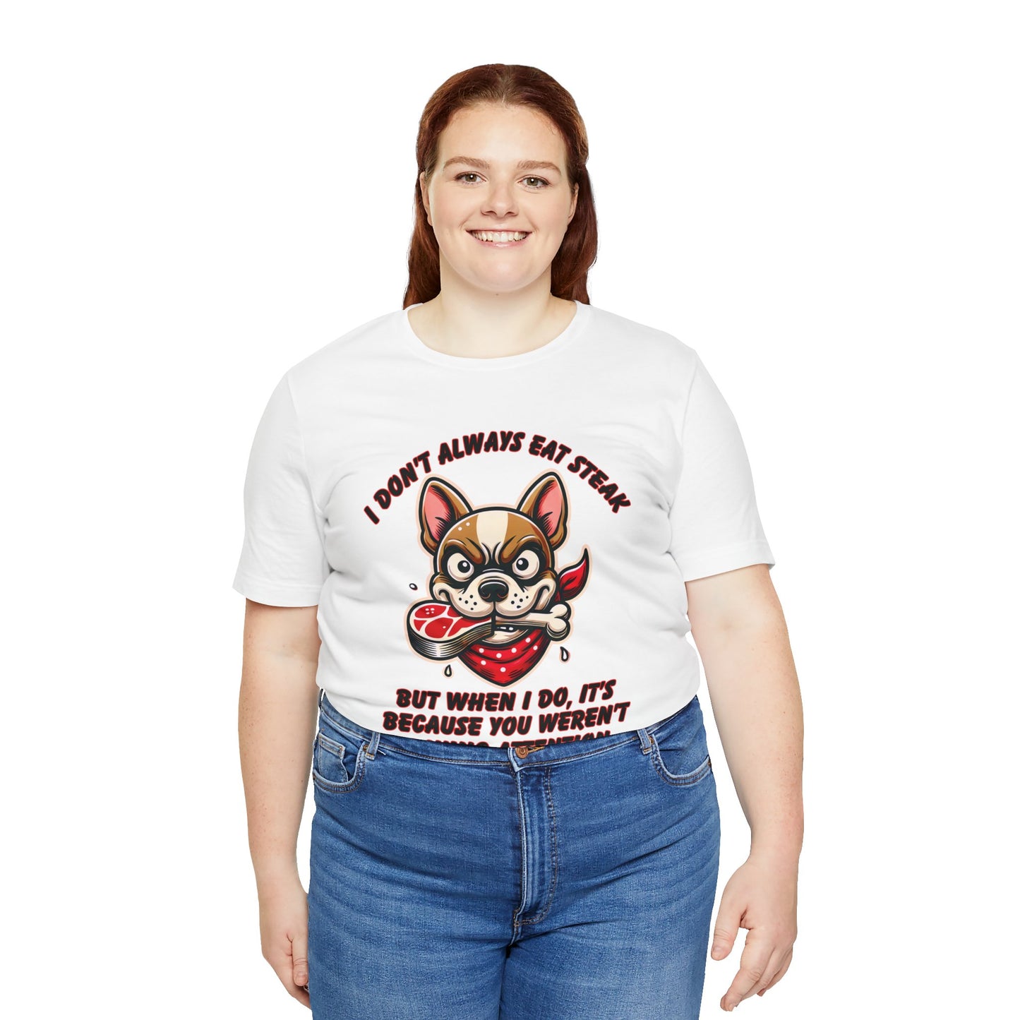 Angry French Bulldog Bandit Steak Tee