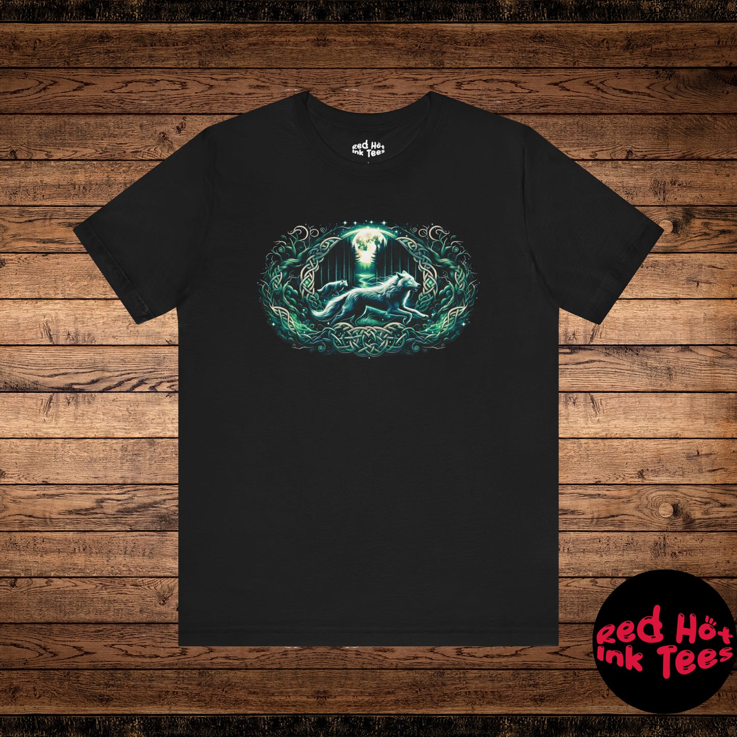 Wolves Run Wild in Celtic Blood Tee