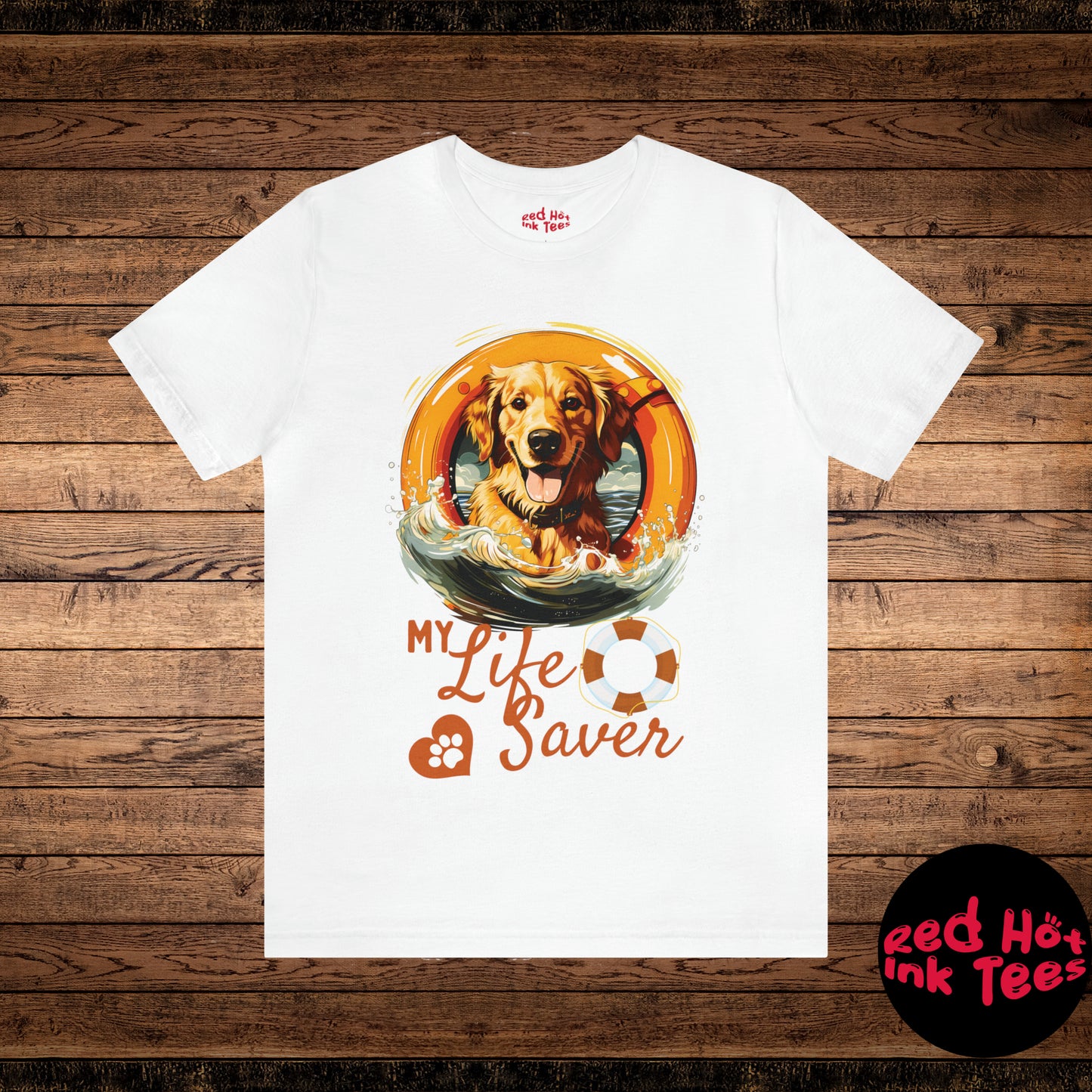 My Life Saver Golden Retriever Dog Tee